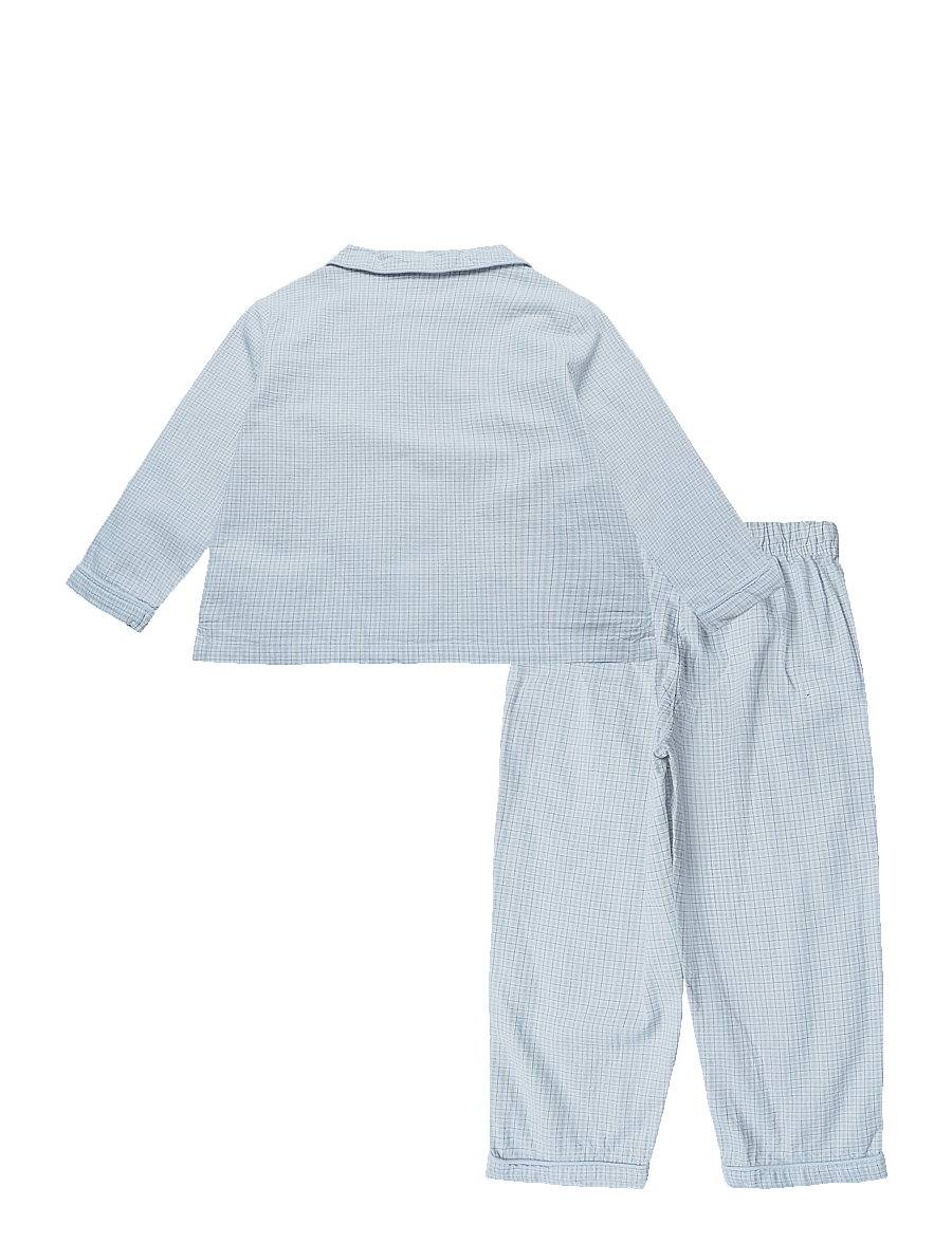 Mango - Set of long check pyjamas - pyjamassæt - turquoise - aqua - 1