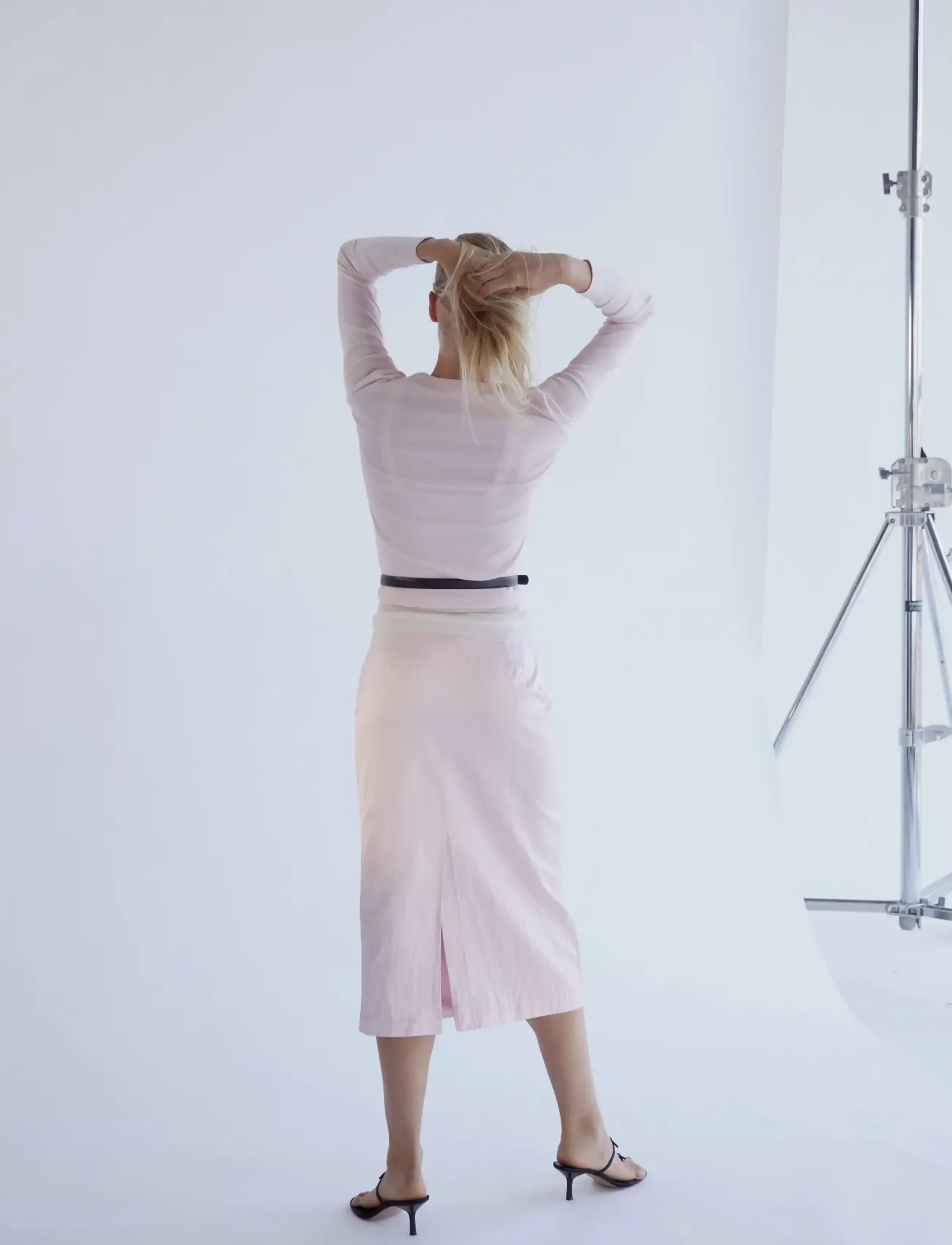 Mango - Midi satin skirt - satinnederdele - lt-pastel pink - 3