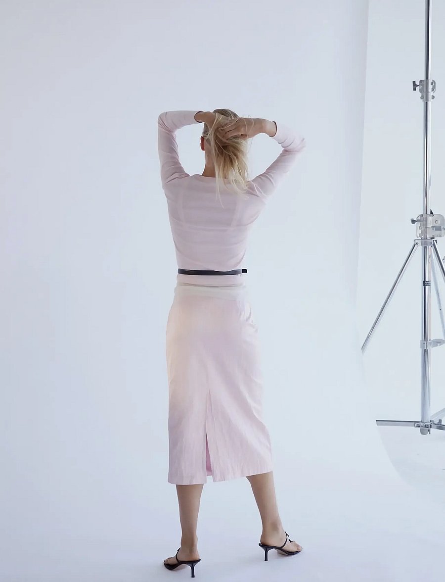 Mango - Midi satin skirt - satinnederdele - lt-pastel pink - 3