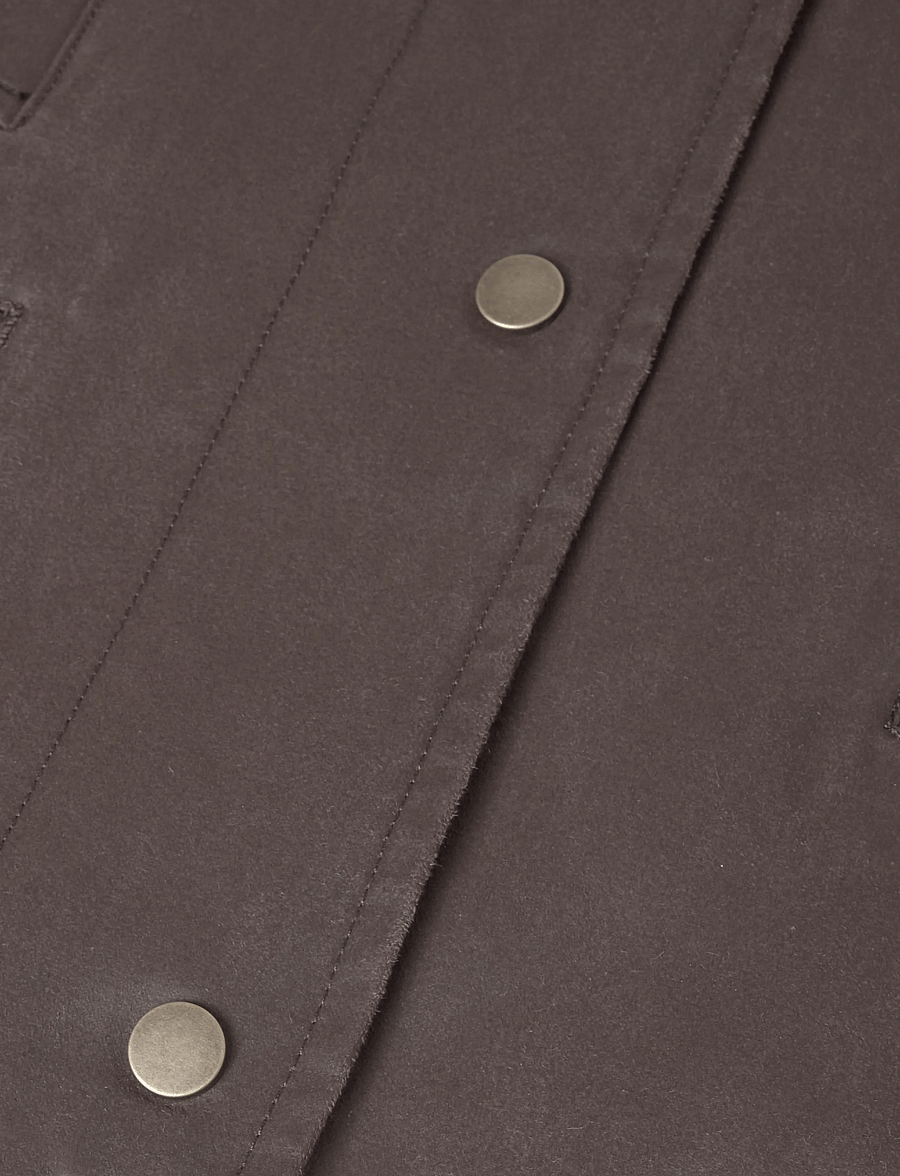 Mango - Corduroy-collar jacket with pockets - utilityjackor - dark brown - 5