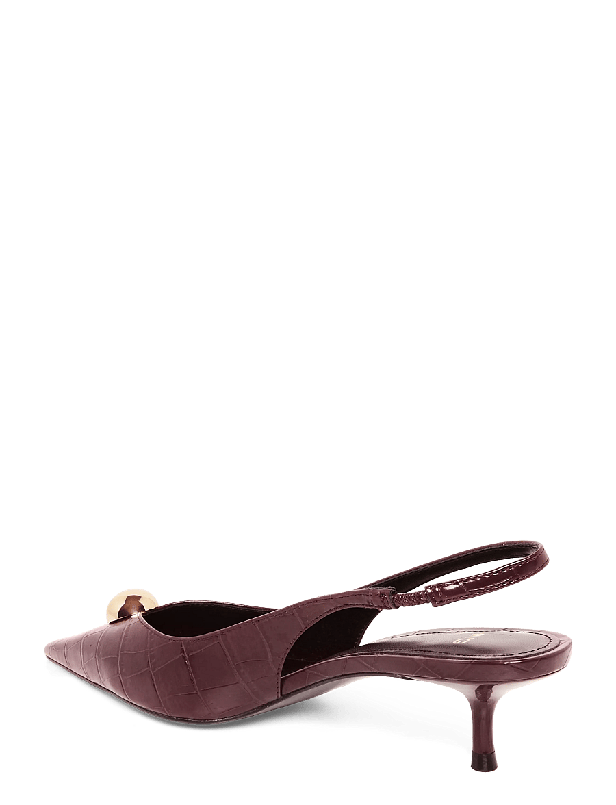 Mango - Metal-beaded high-heel shoe - slingbacks med hæle - dark red - 1