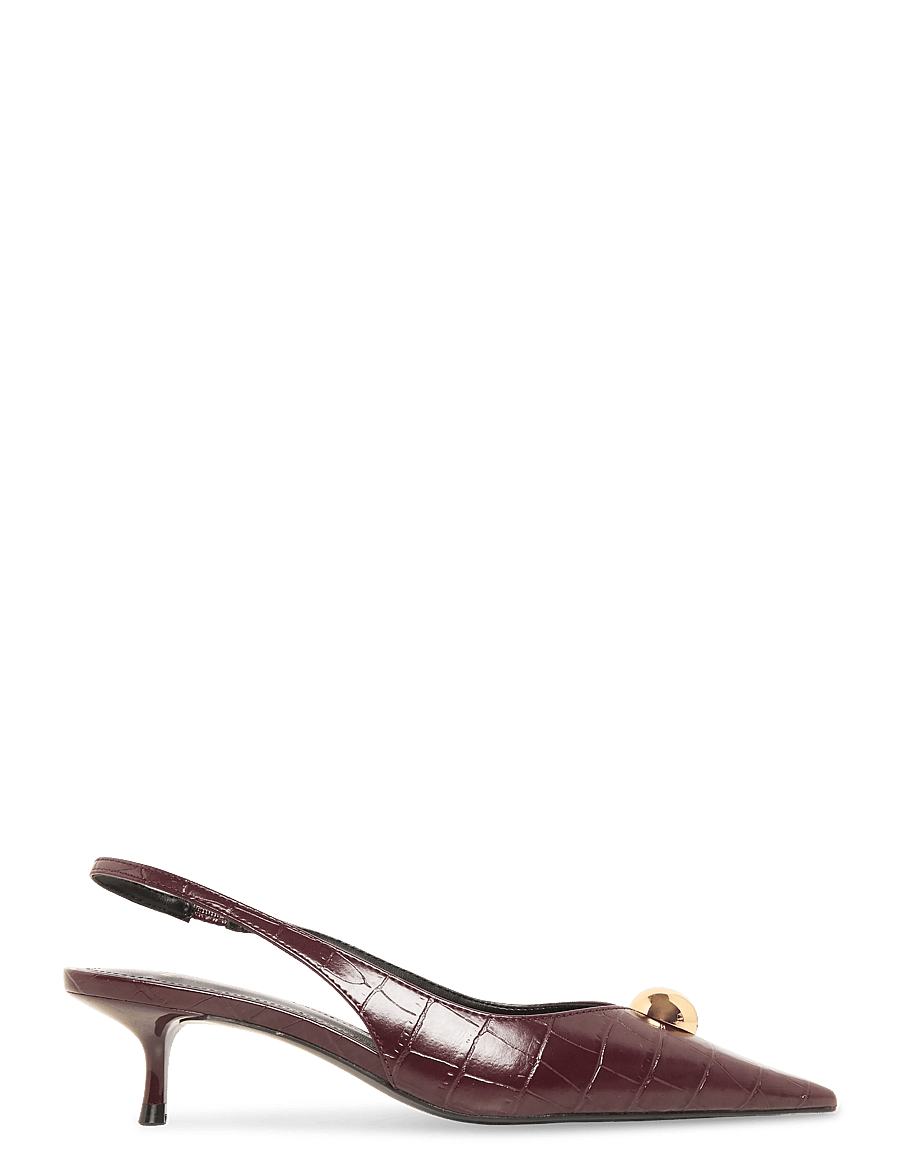 Mango - Metal-beaded high-heel shoe - slingbacks med hæle - dark red - 2