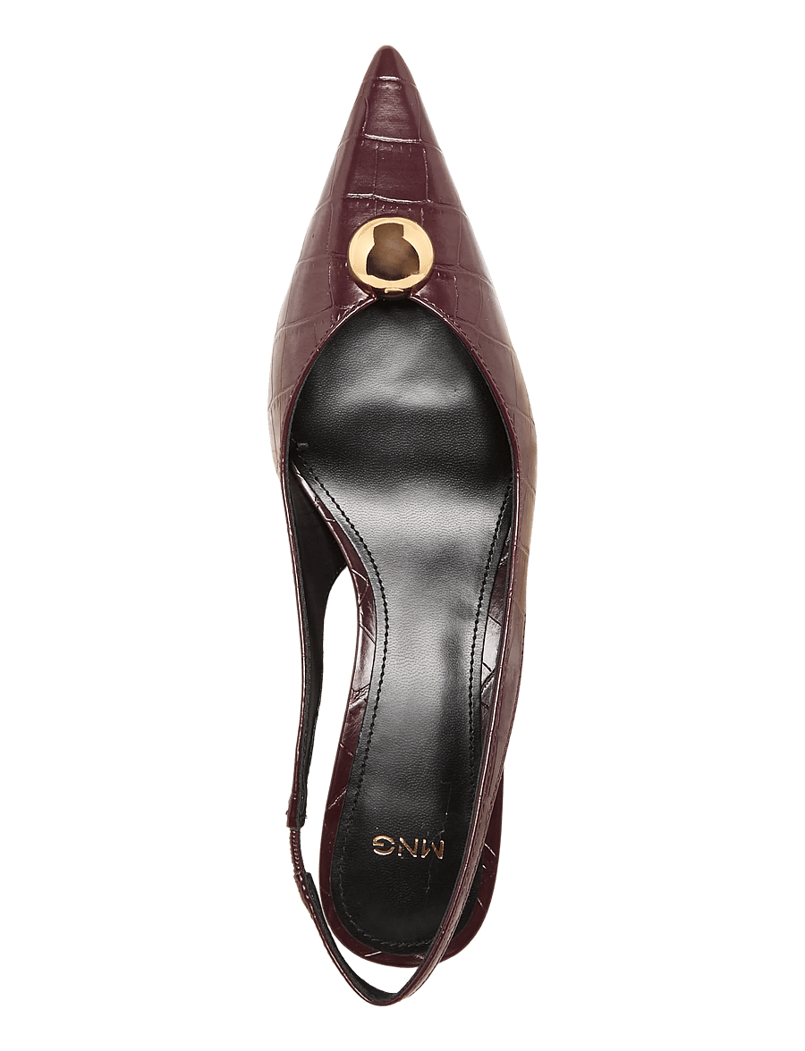 Mango - Metal-beaded high-heel shoe - slingbacks med hæle - dark red - 3