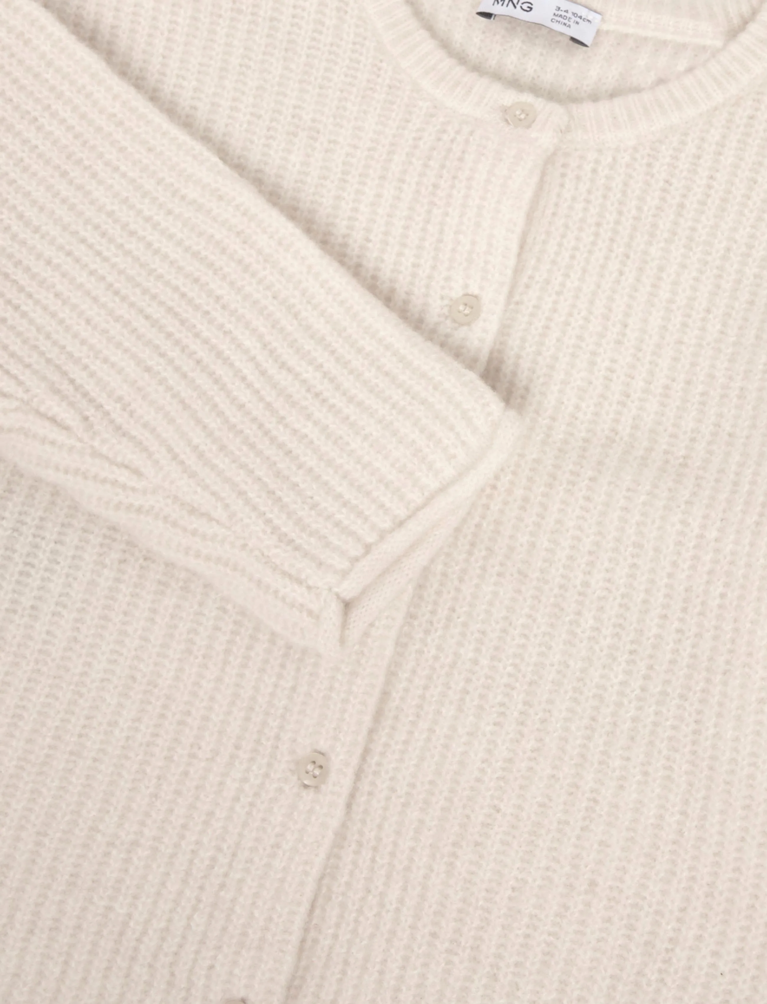 Mango - Ribbed knitted cardigan - cardigans - light beige - 2
