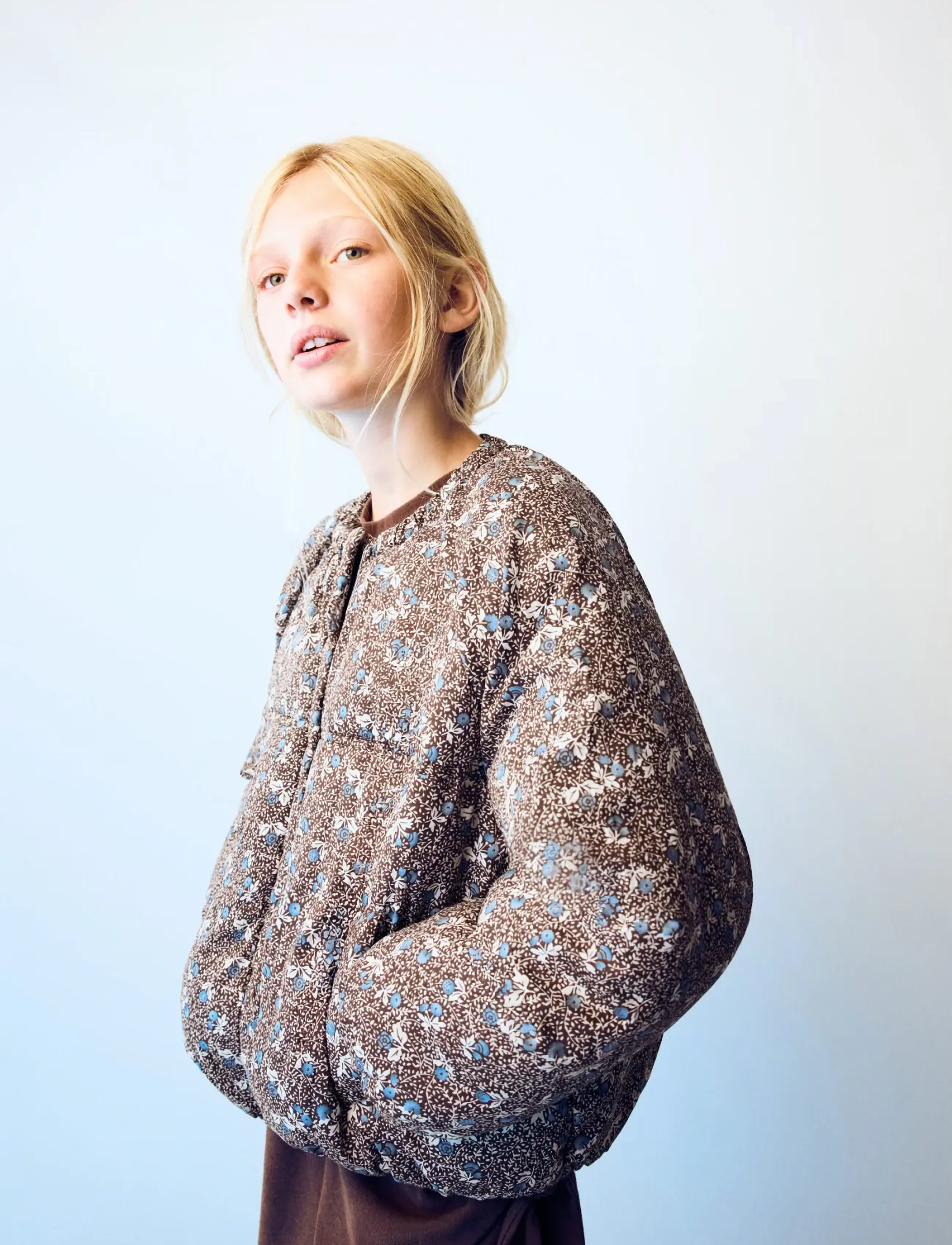 Mango Flowers print anorak - Mango - BROWN / brown