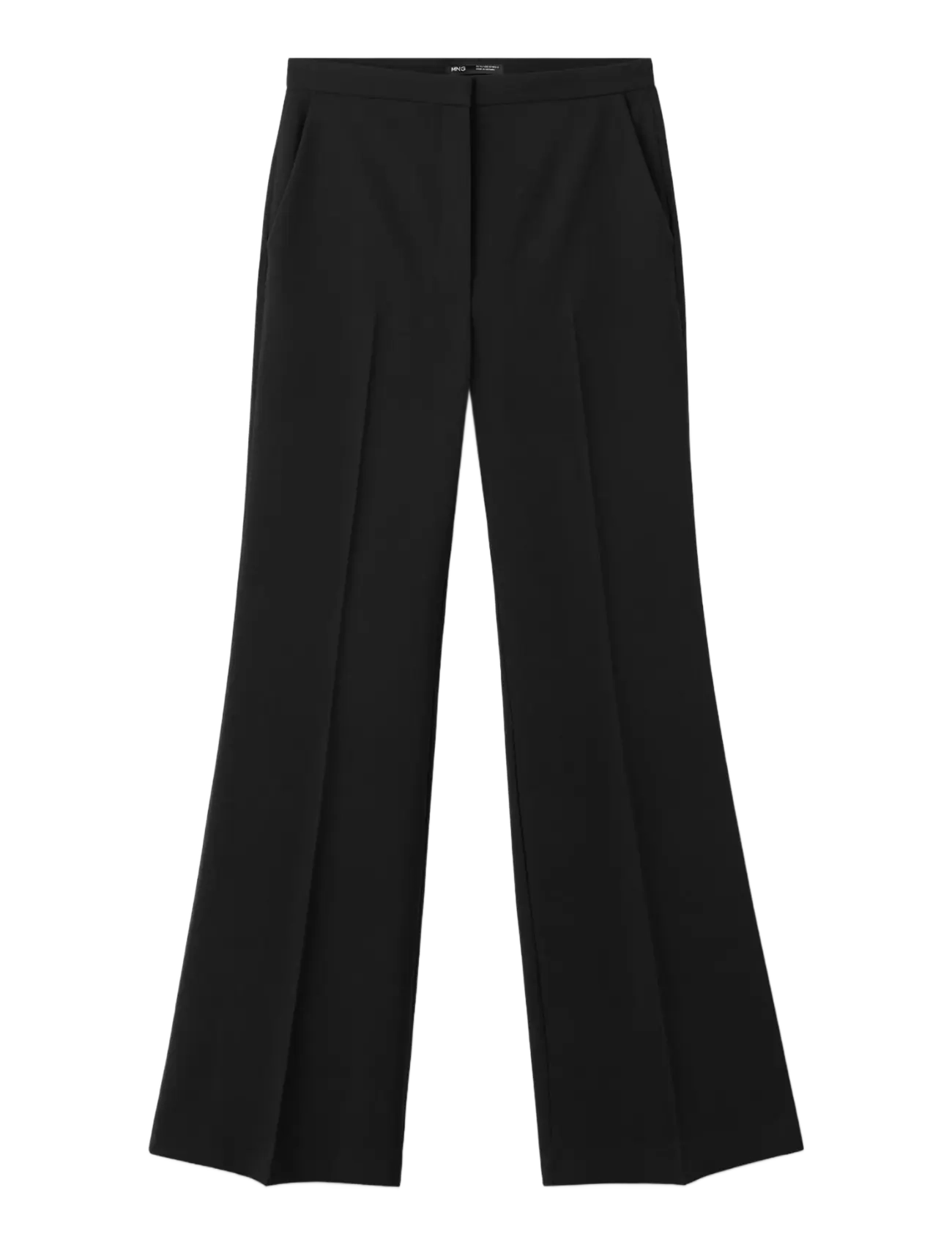 Mango - High-waist suits trousers - utsvängda byxor - black - 1