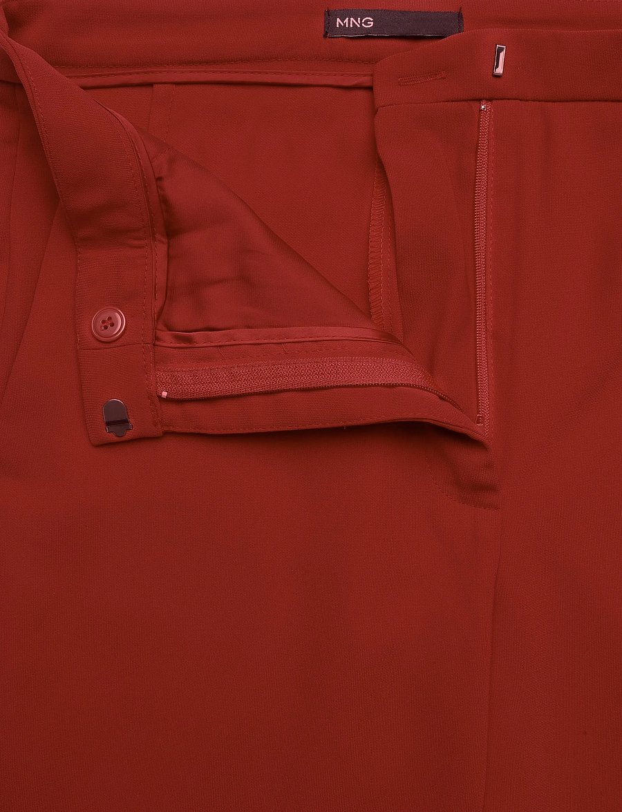 Mango - High-waist suits trousers - flare bukser - red - 4