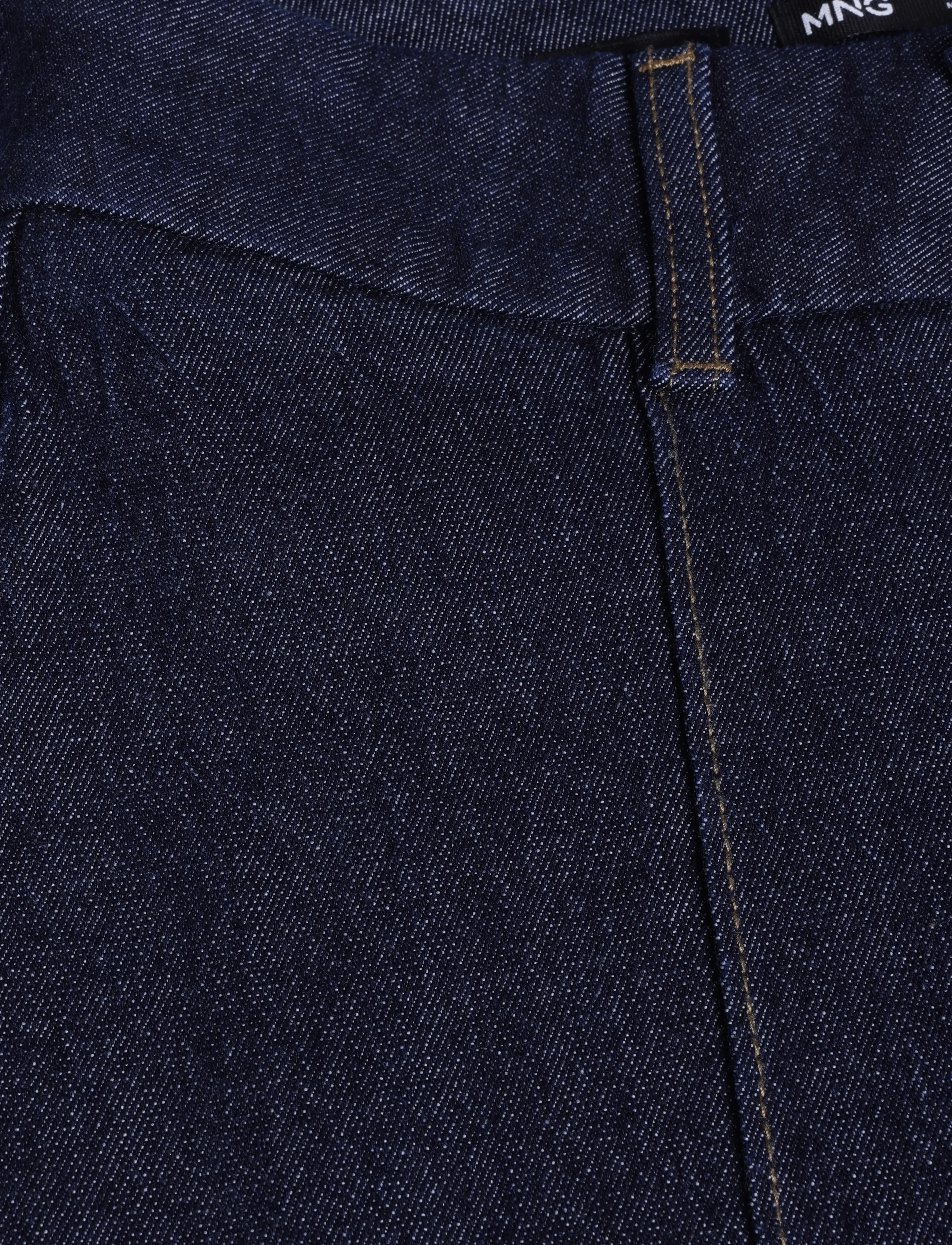 Mango - High-waisted wide leg jeans with stitching - open blue - 2