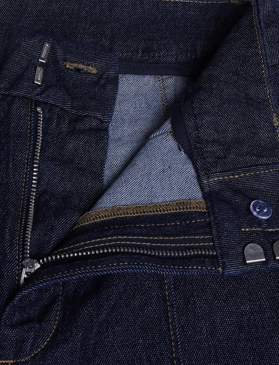 Mango - High-waisted wide leg jeans with stitching - brede jeans - open blue - 3