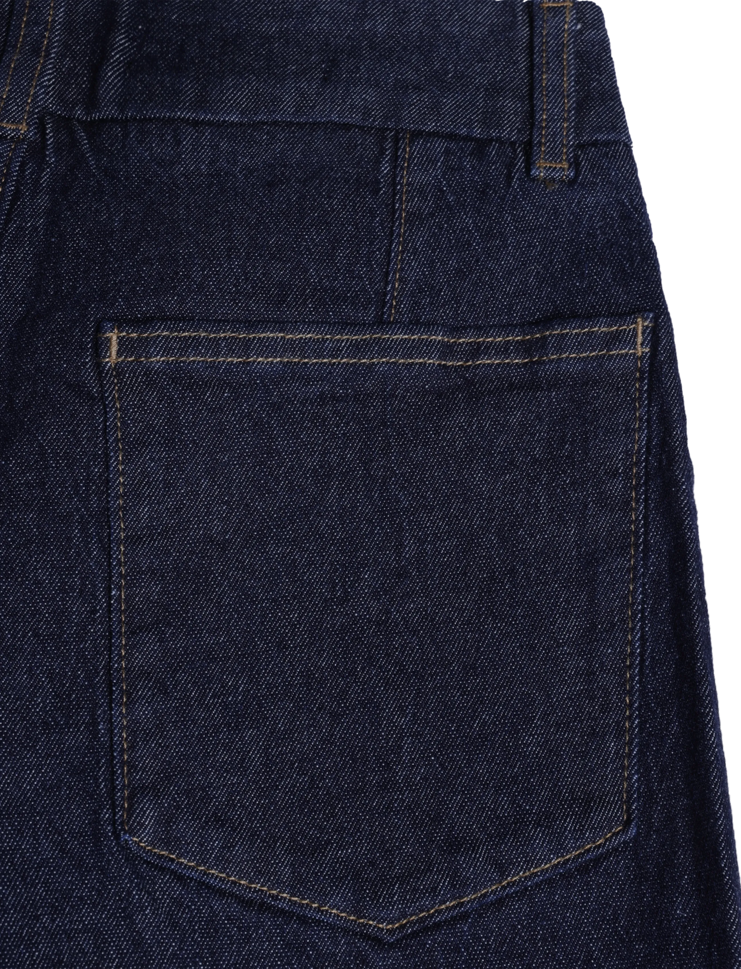 Mango - High-waisted wide leg jeans with stitching - open blue - 4