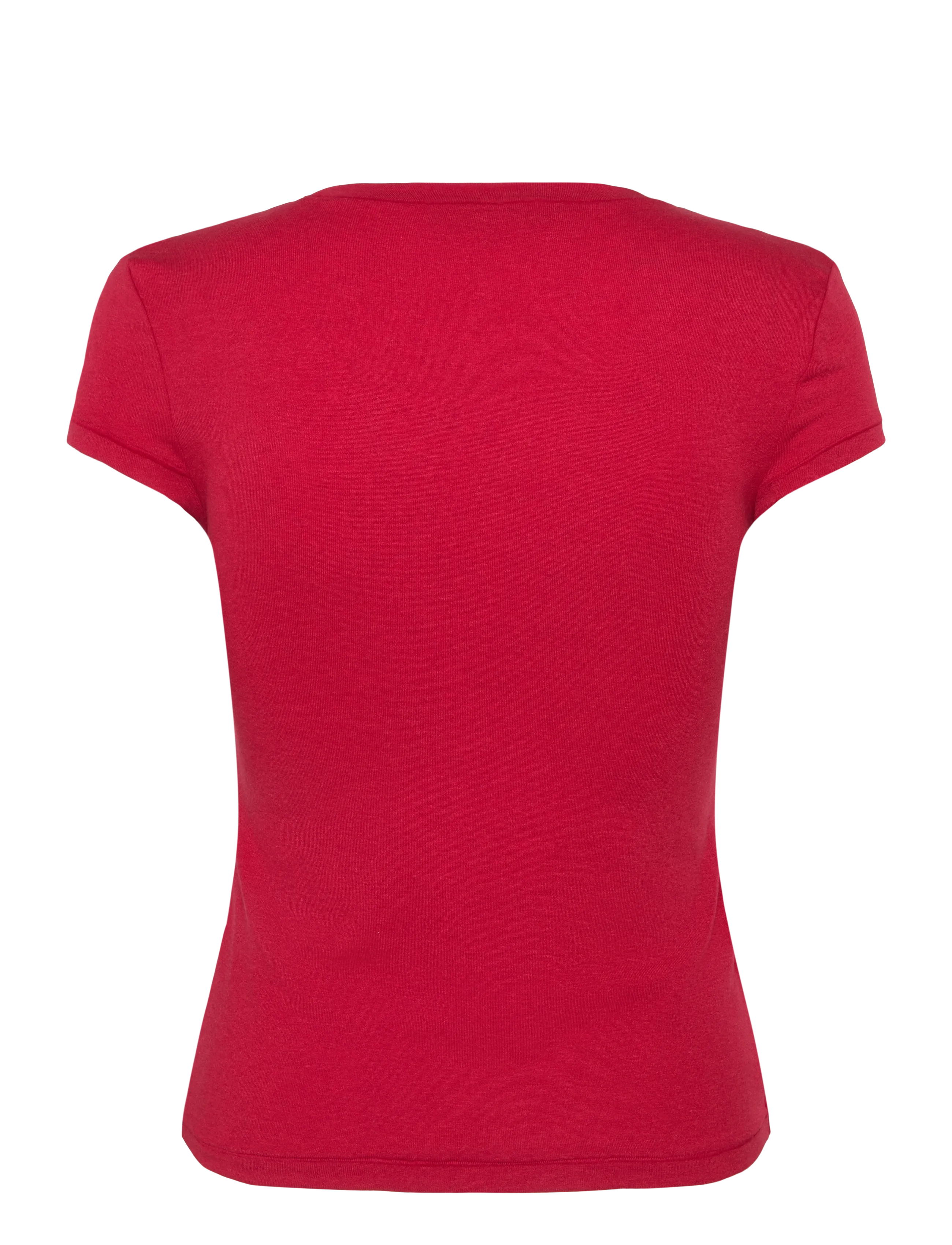 Mango - Slim-fit short-sleeved T-shirt - t-shirts - red - 2