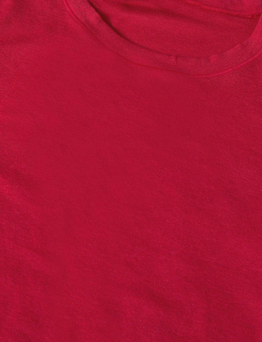 Mango - Slim-fit short-sleeved T-shirt - t-shirts - red - 4