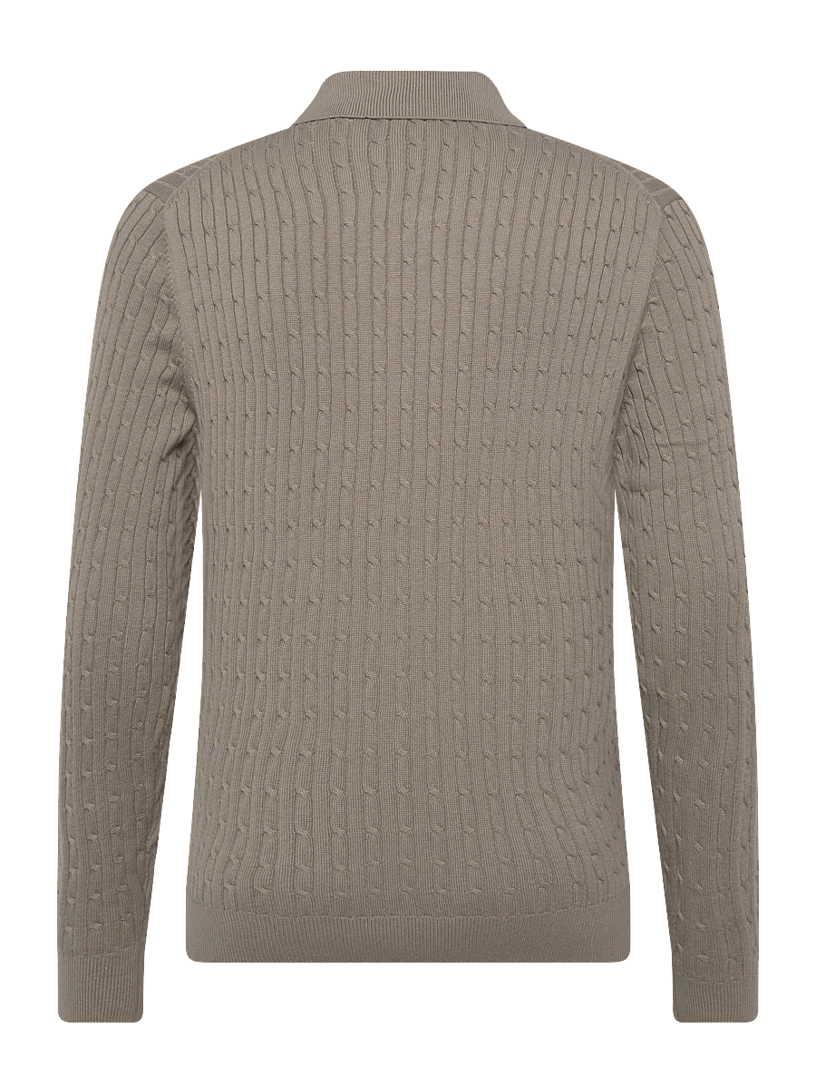 Mango - Knitted braided cardigan - långärmade stickade pikétröjor - medium grey - 1