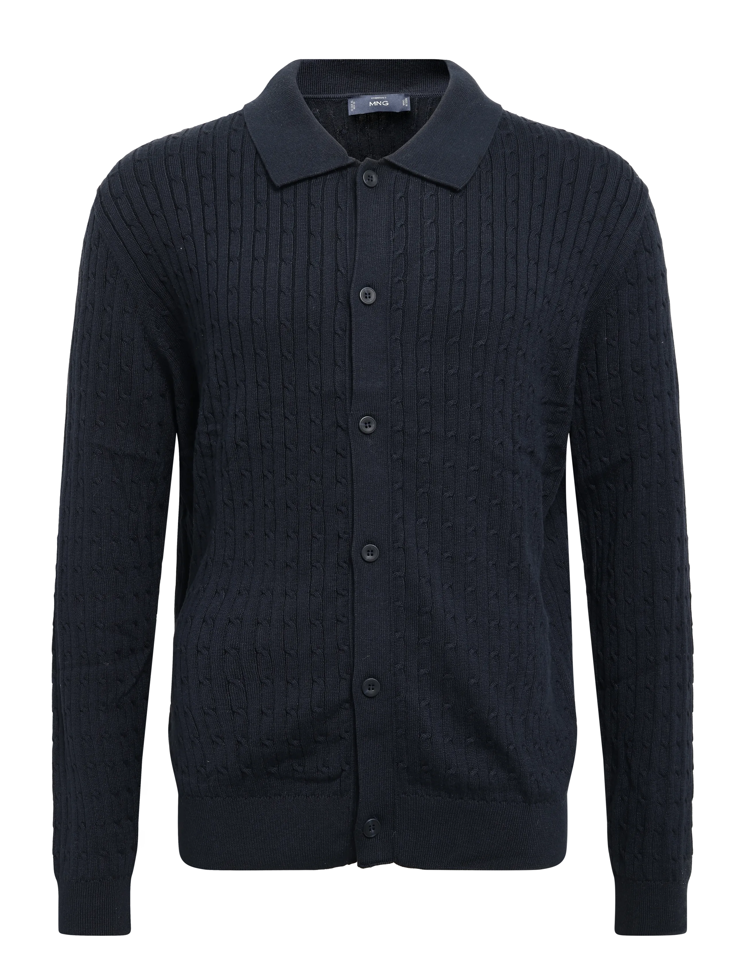 Mango Knitted braided cardigan - Valentinsdag - NAVY / navy