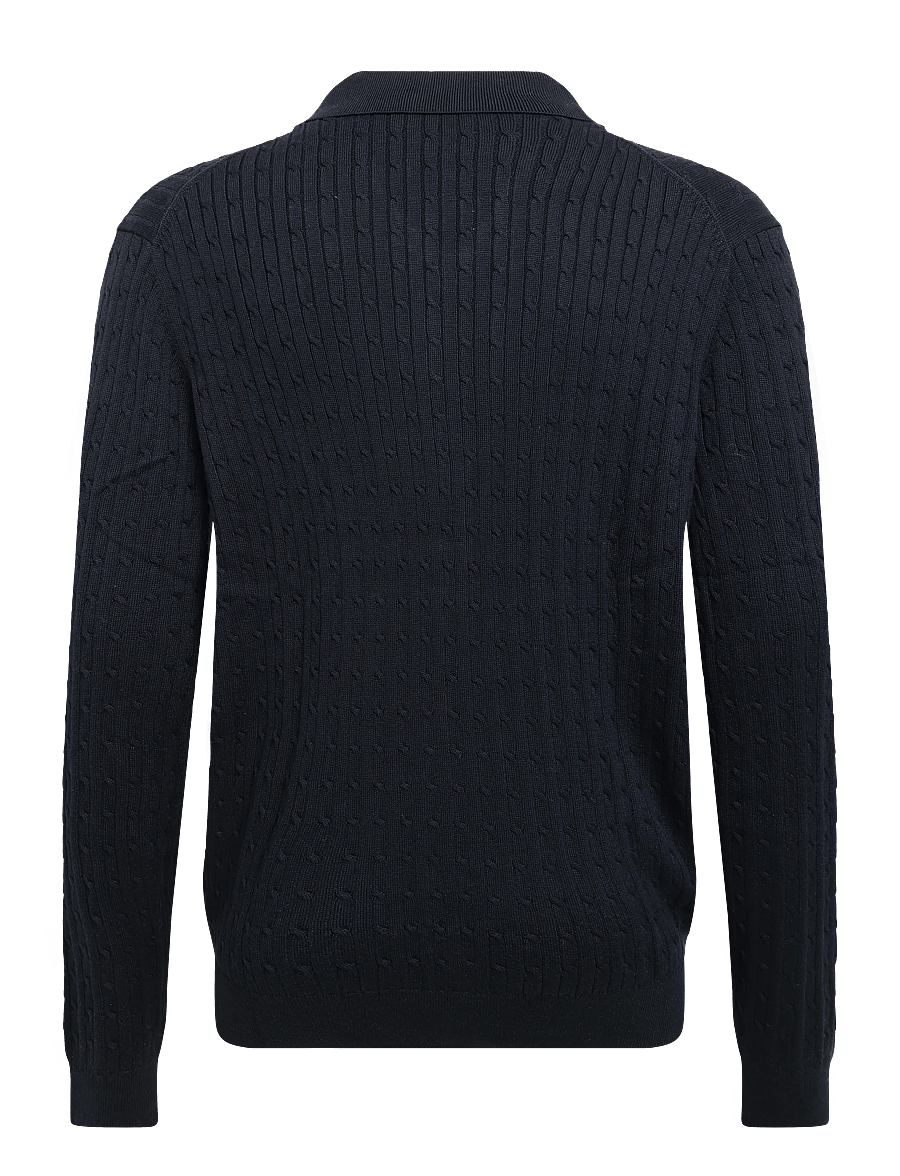 Mango - Knitted braided cardigan - långärmade stickade pikétröjor - navy - 2