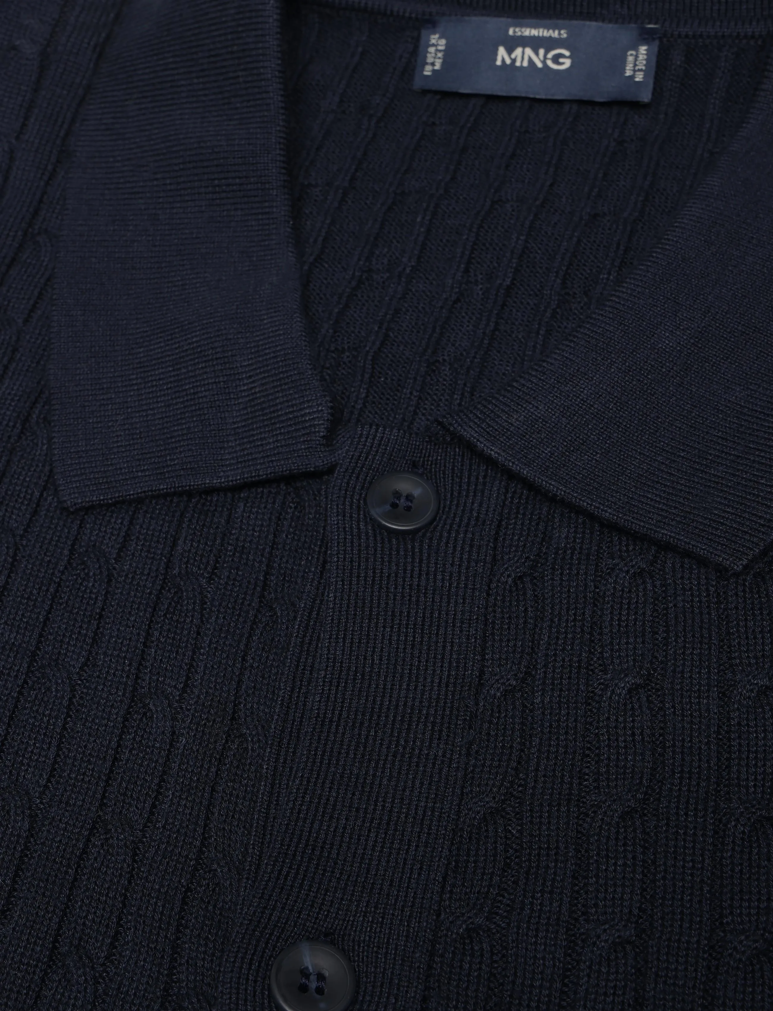Mango - Knitted braided cardigan - navy - 2