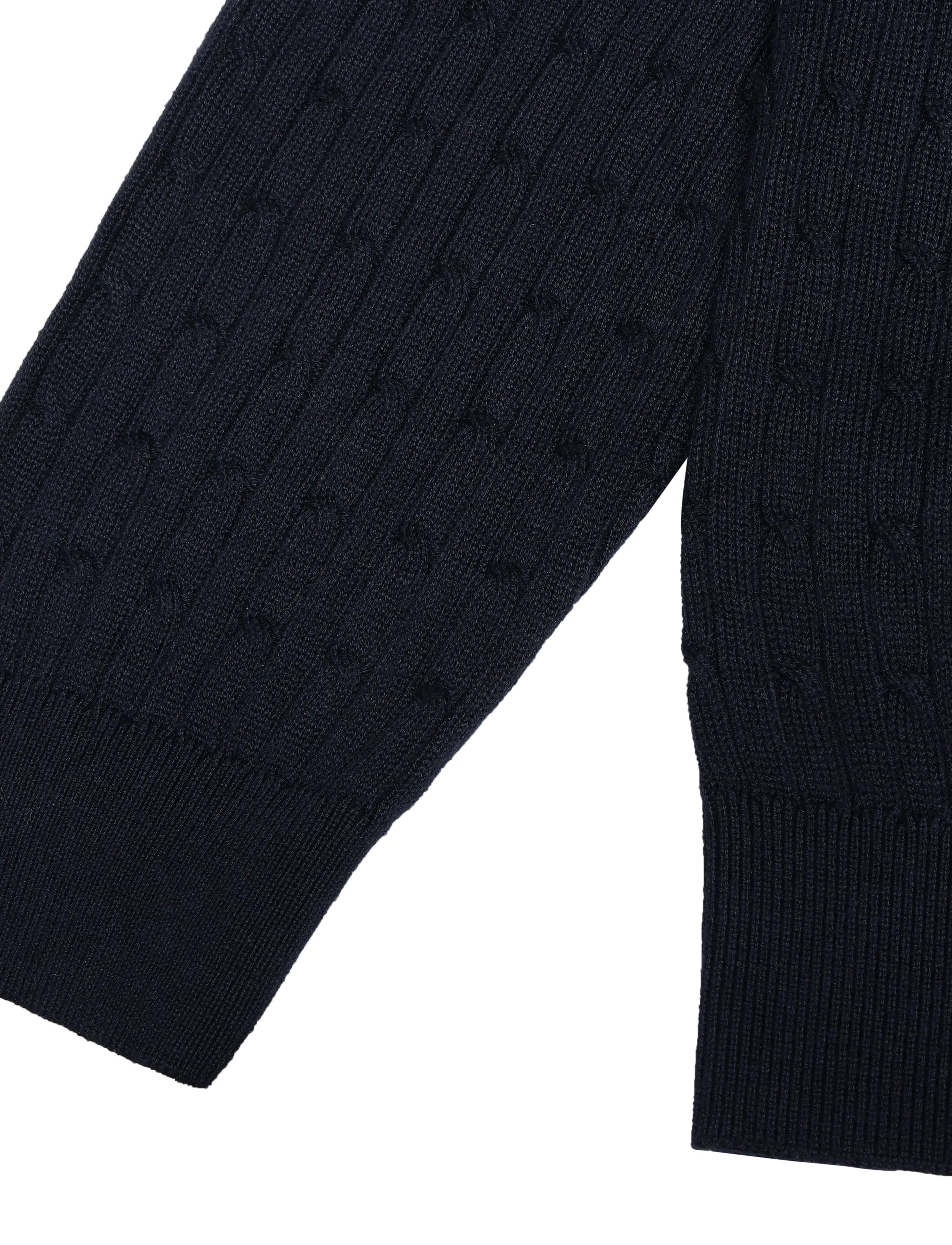 Mango - Knitted braided cardigan - navy - 3