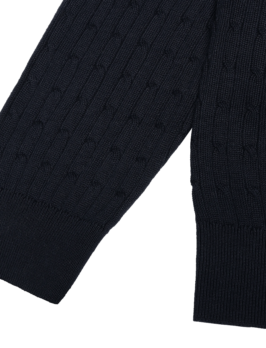 Mango - Knitted braided cardigan - långärmade stickade pikétröjor - navy - 5