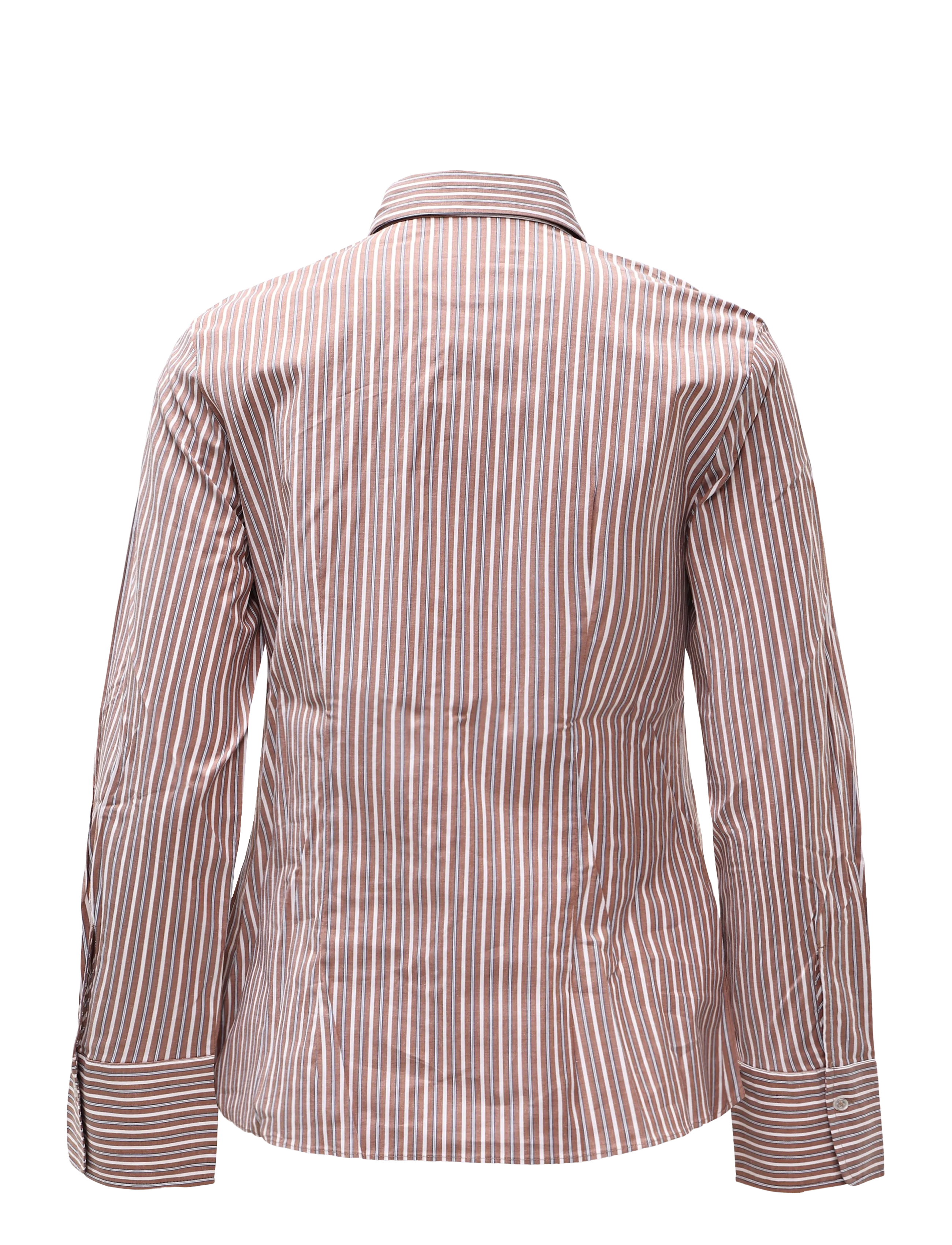 Mango - Fitted cotton shirt - langærmede skjorter - brown - 1