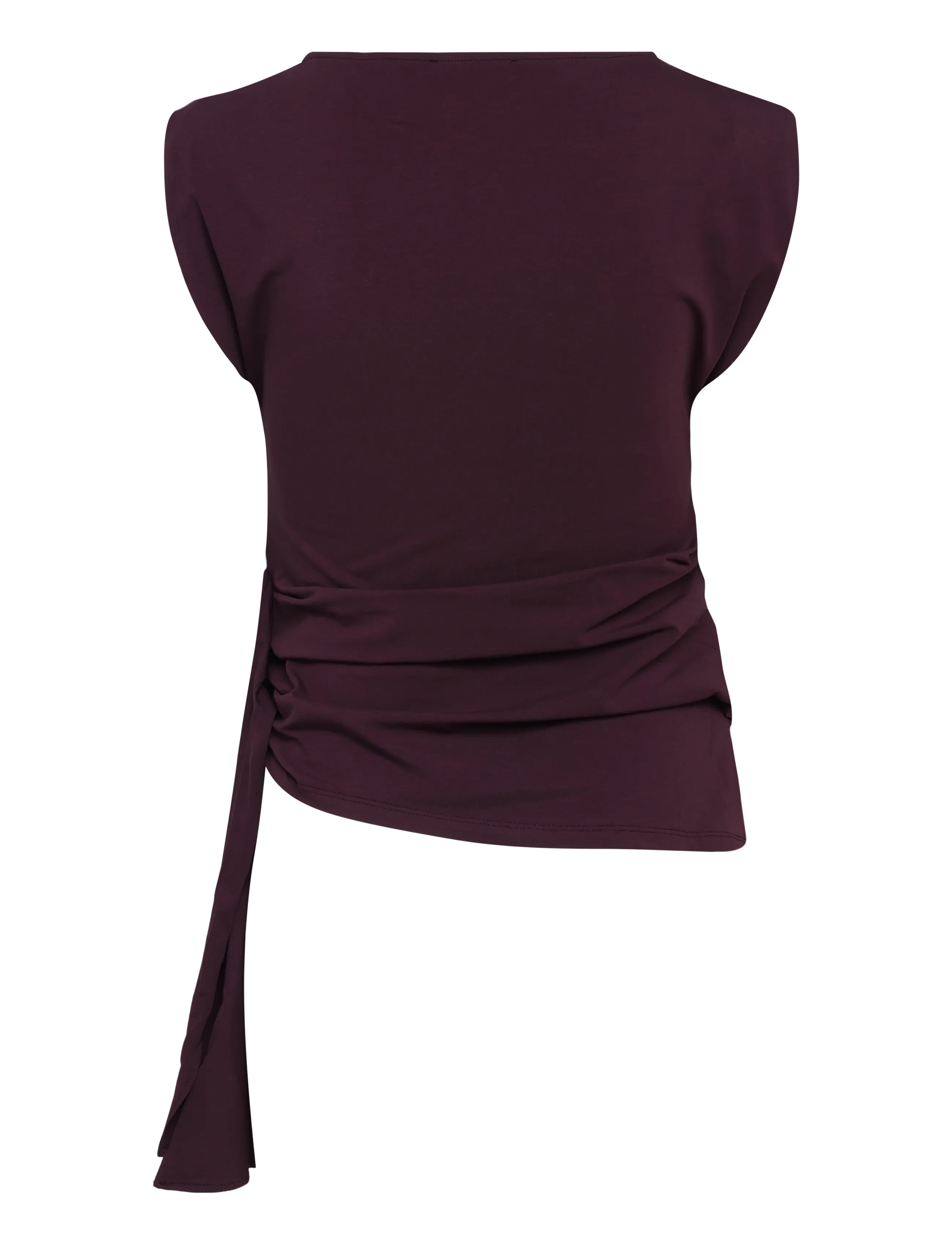 Mango - Asymmetrical laced top - linnen - dark red - 2