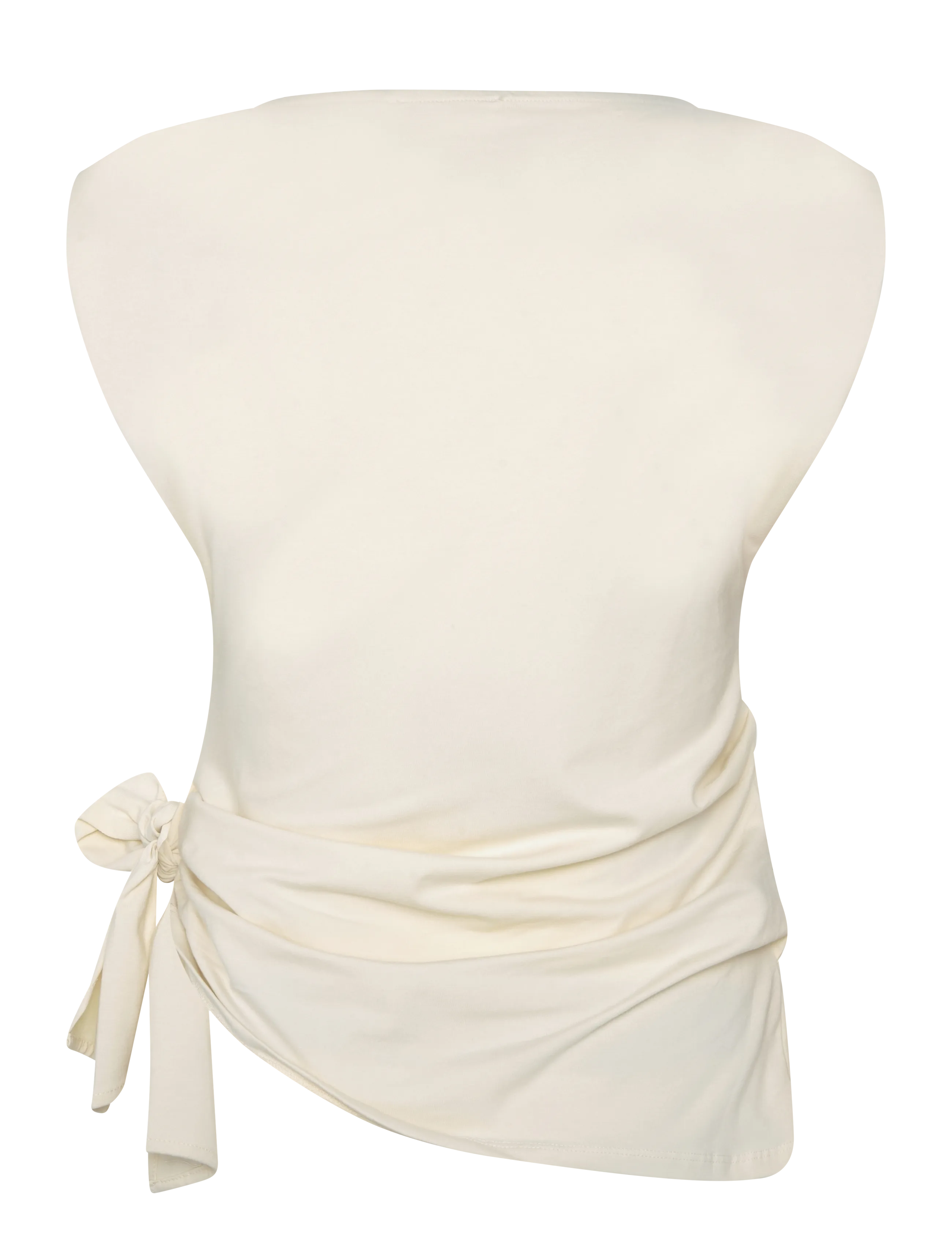 Mango - Asymmetrical laced top - light beige - 1