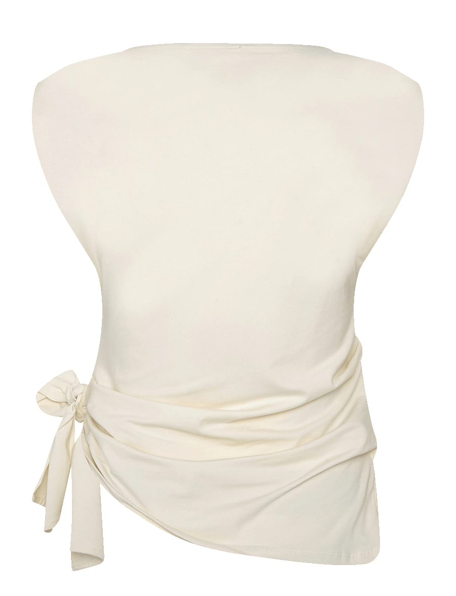 Mango - Asymmetrical laced top - tanktops - light beige - 1