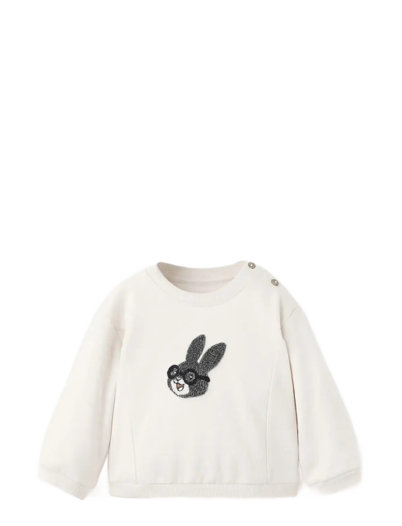 Mango Cotton sweatshirt with textured print - Sweatshirts - LIGHT BEIGE / beige