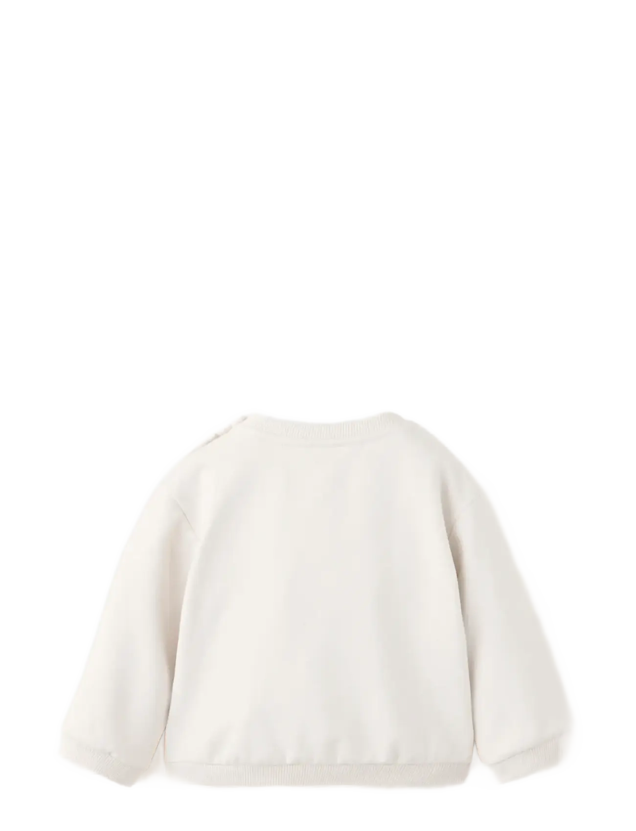 Mango - Cotton sweatshirt with textured print - sweatshirts - light beige - 1