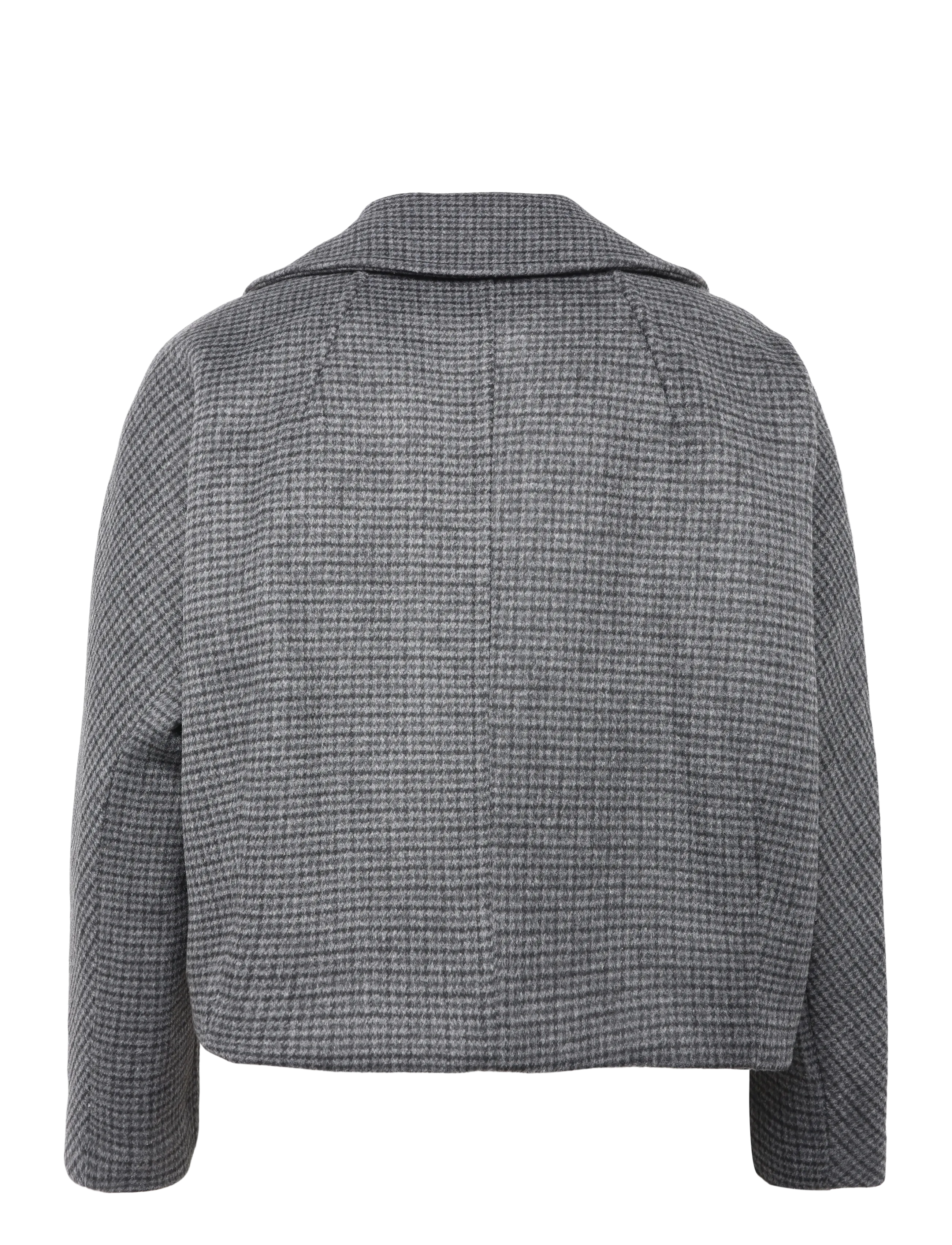Mango - Houndstooth wool jacket - uldjakker - navy - 1
