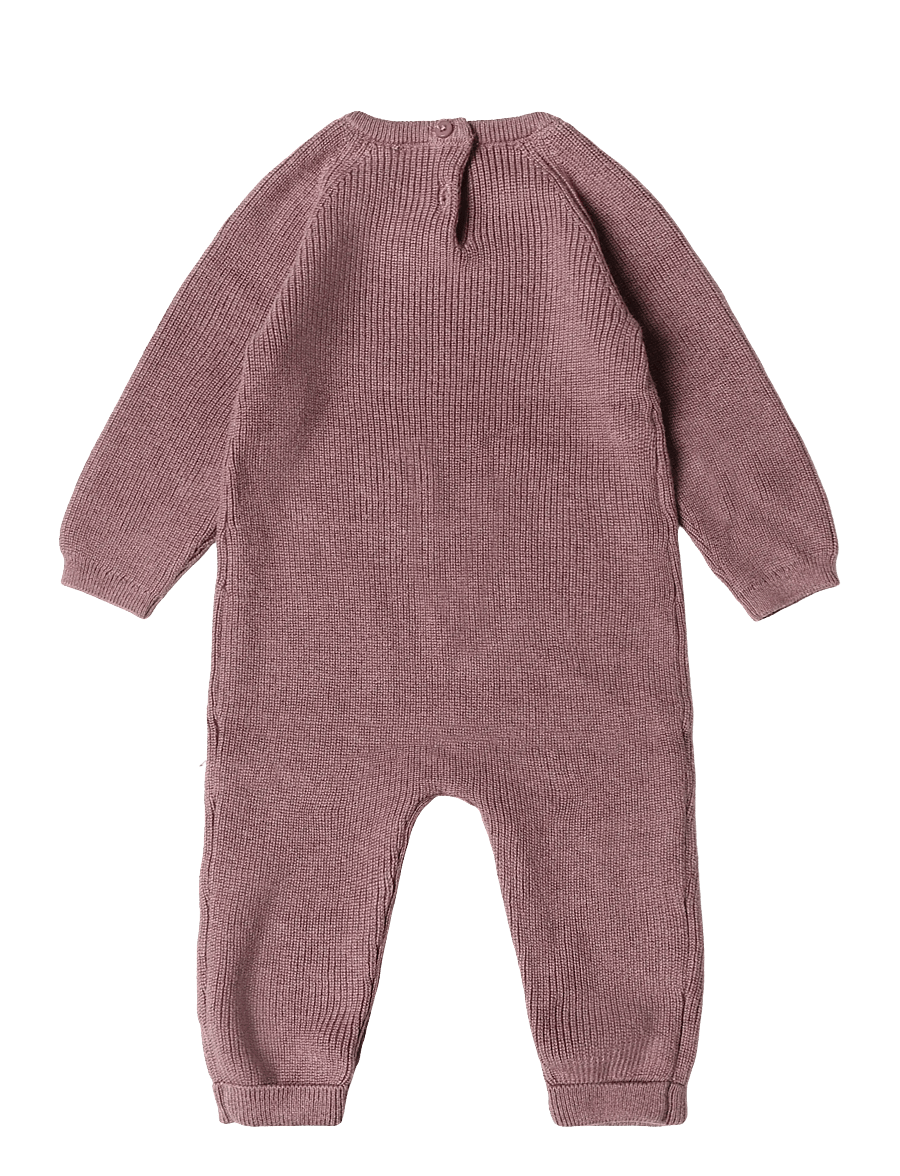 Mango - Knitted long jumpsuit - buksedragter - dark red - 1