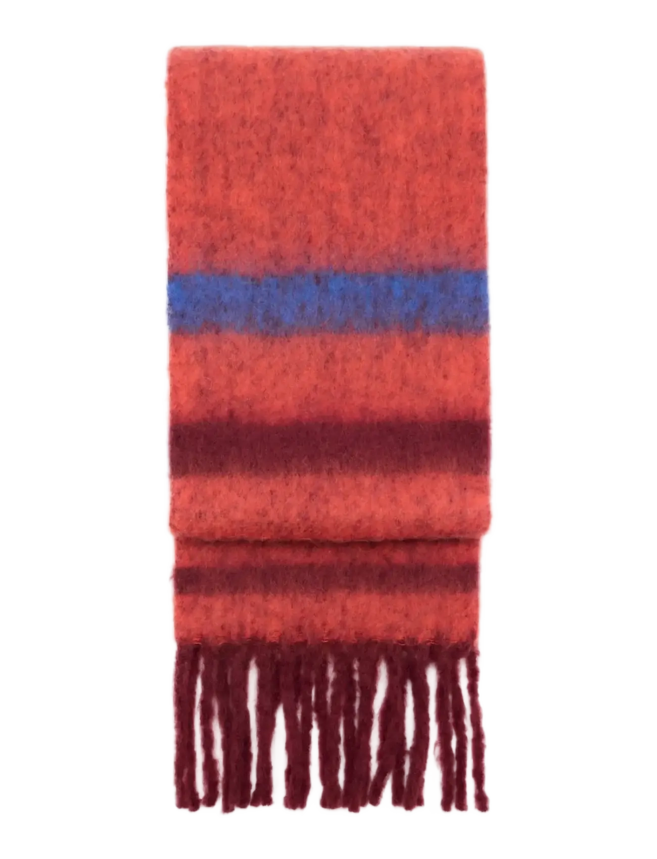 Mango Striped knit scarf - Accessoarer - RUST - COPPER / orange