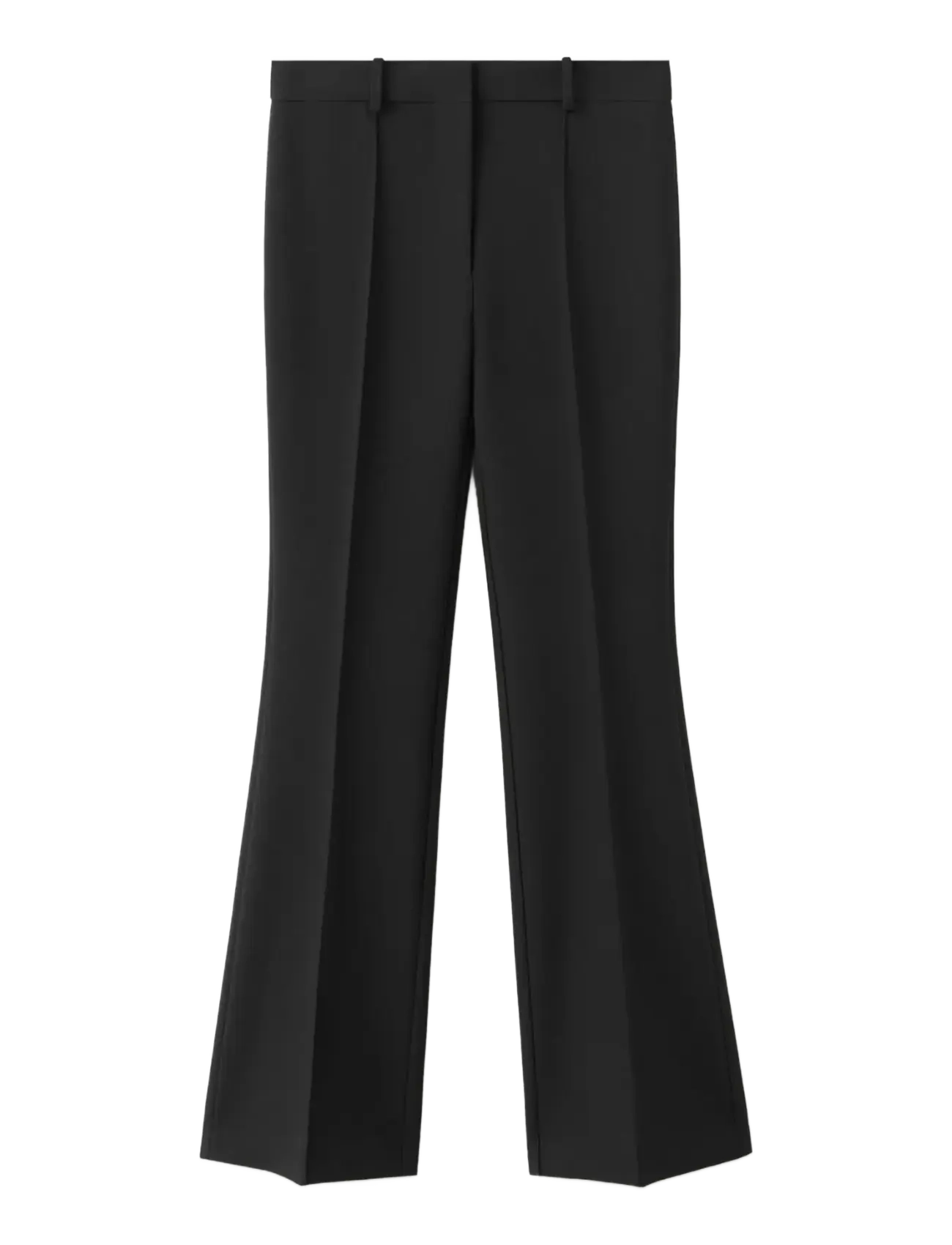 Mango Slim-fit mid-rise trousers - Kläder - BLACK / black