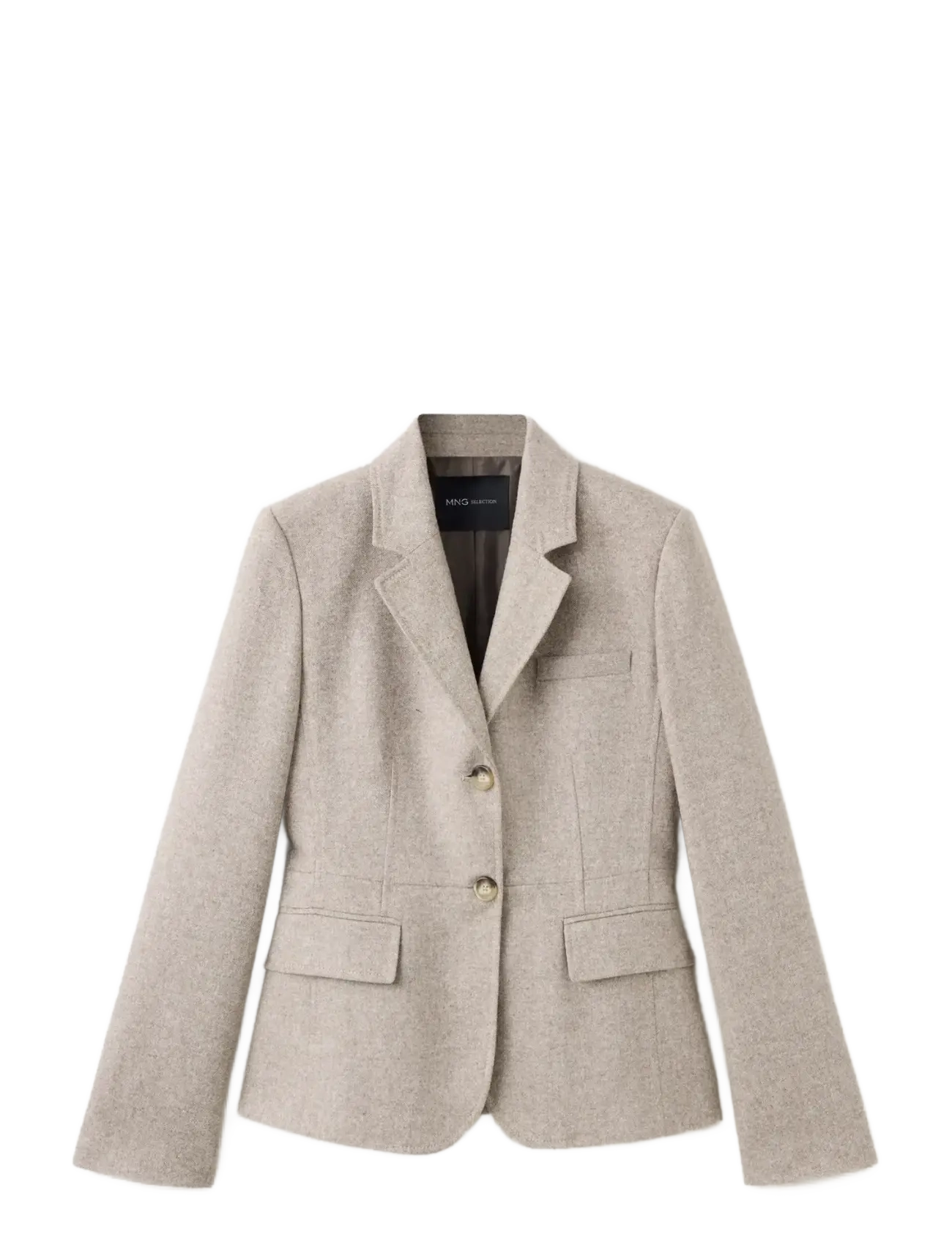 Mango Tailored wool blazer - Kläder - LIGHT BEIGE / beige