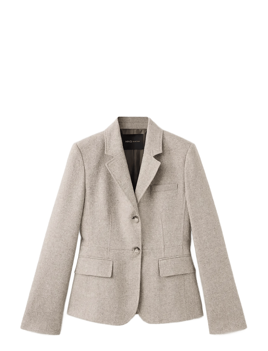 Mango - Tailored wool blazer - enkelknäppta kavajer - light beige - 0