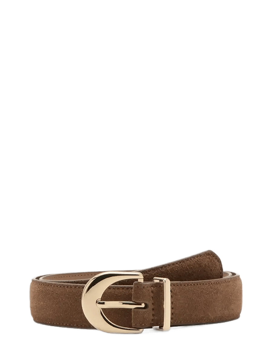 Mango - Oval buckle belt - læderbælter - brown - 0