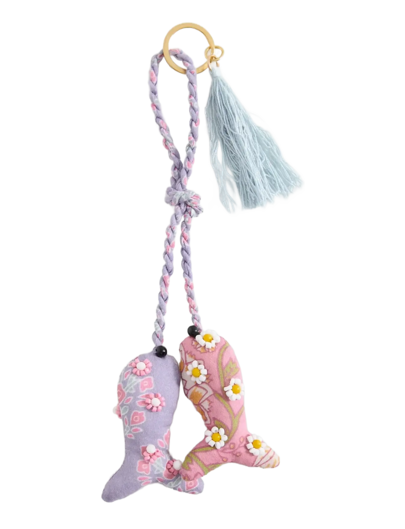 Mango Fish Charm Keyring, Fisk Charm Nøglering, Lila, Str: ONE SIZE