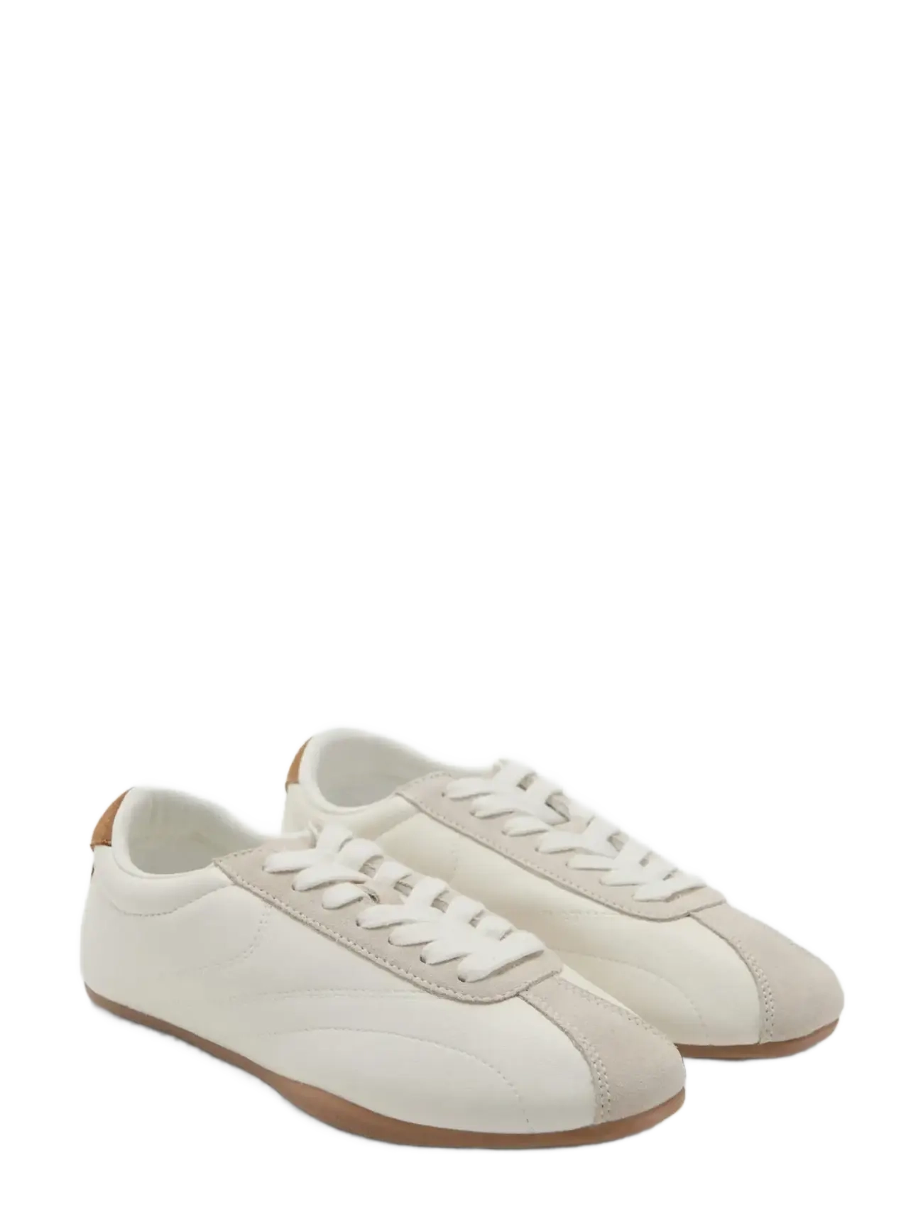Mango - Contrasting panel leather sneakers - konfirmation - white - 1