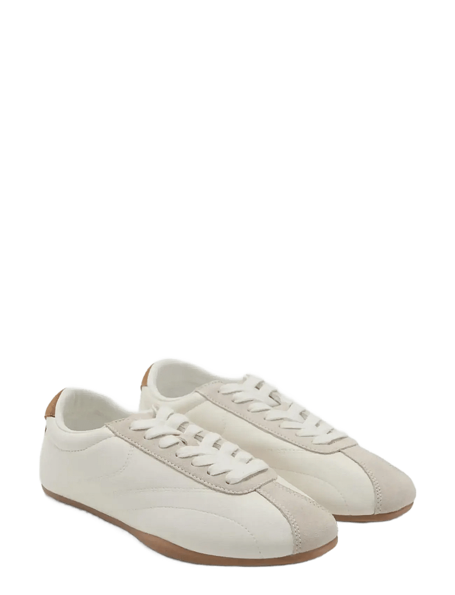 Mango - Contrasting panel leather sneakers - konfirmation - white - 1