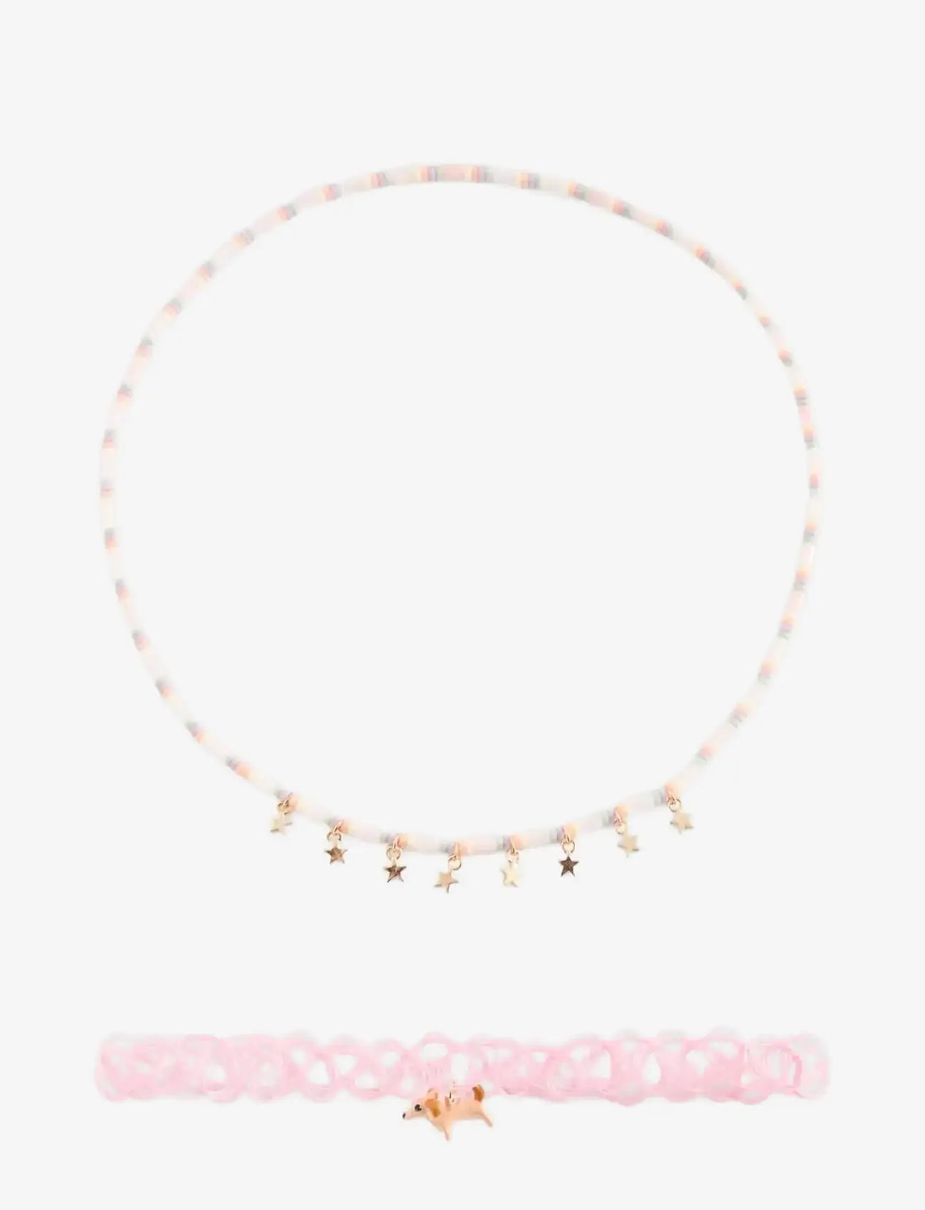 Mango - Combined necklace pack - halskæder - lt-pastel pink - 0
