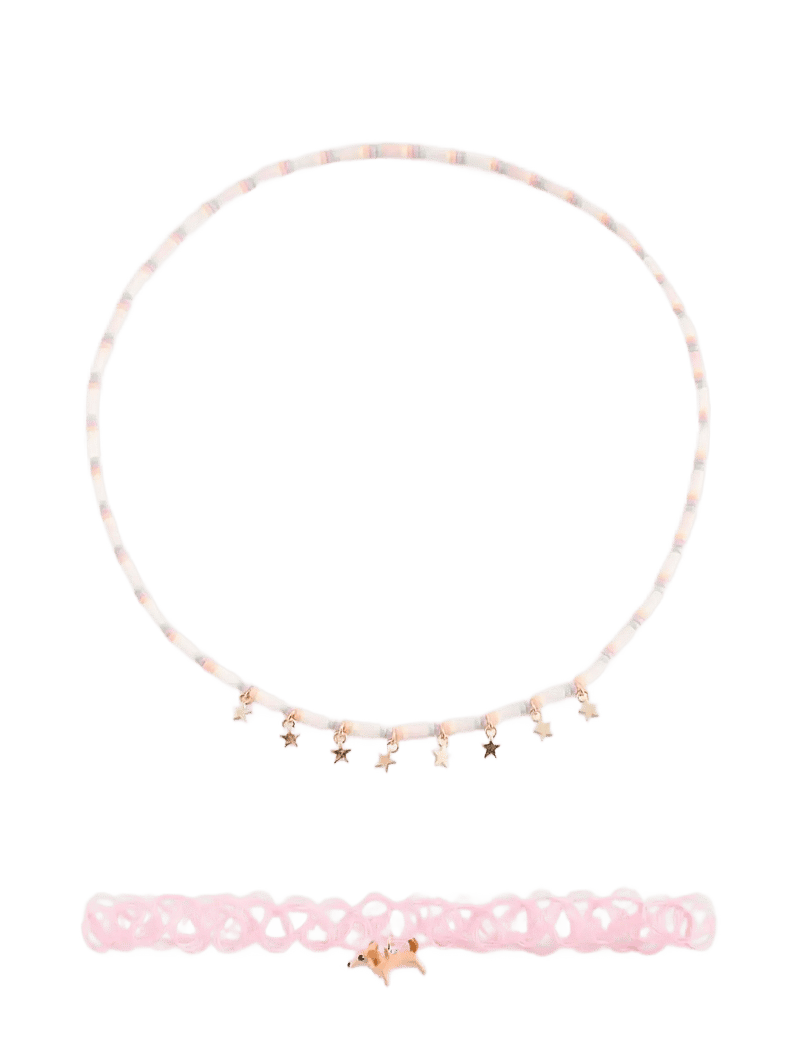 Mango - Combined necklace pack - halskæder - lt-pastel pink - 0