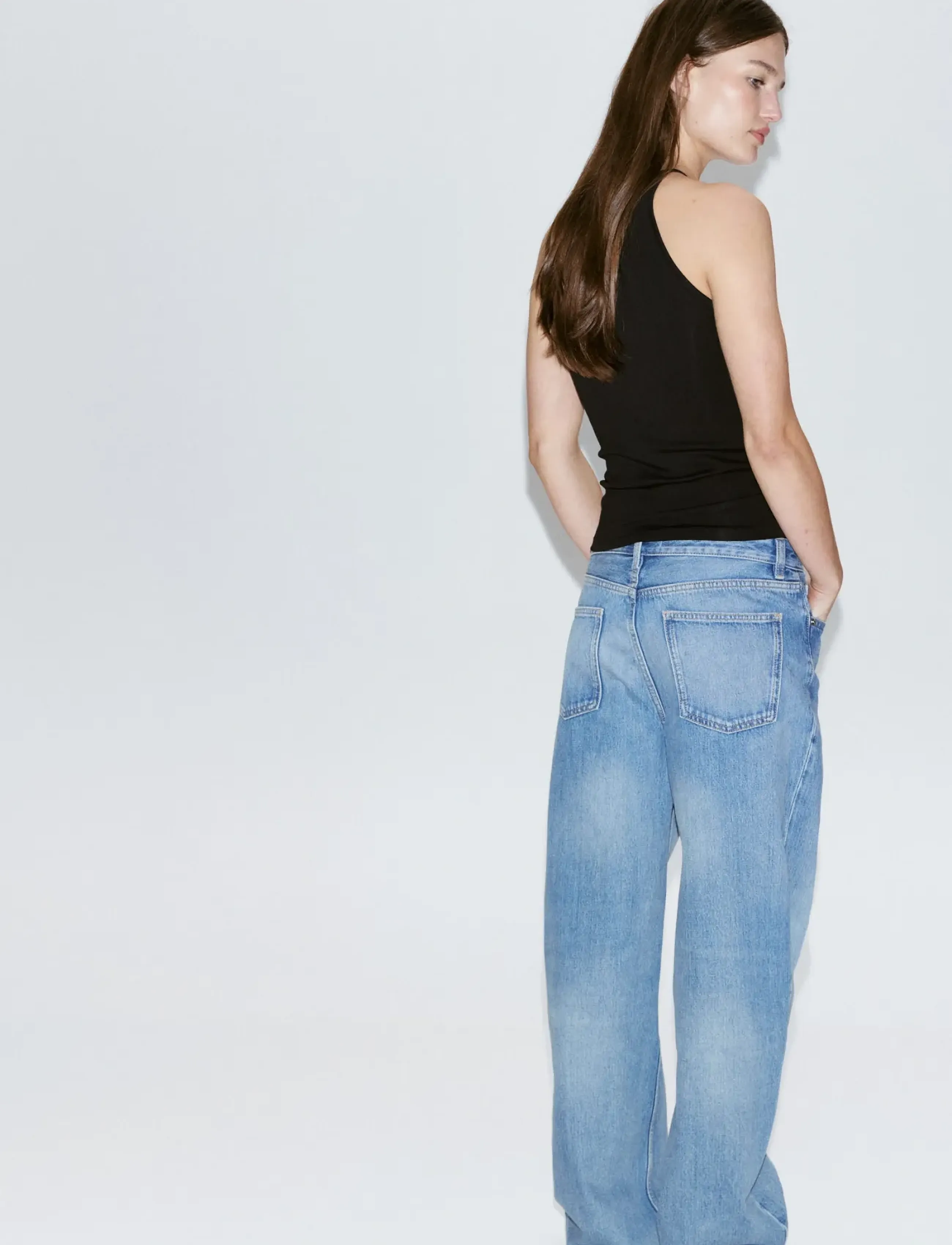 Mango - Halter cotton top - linnen - black - 2