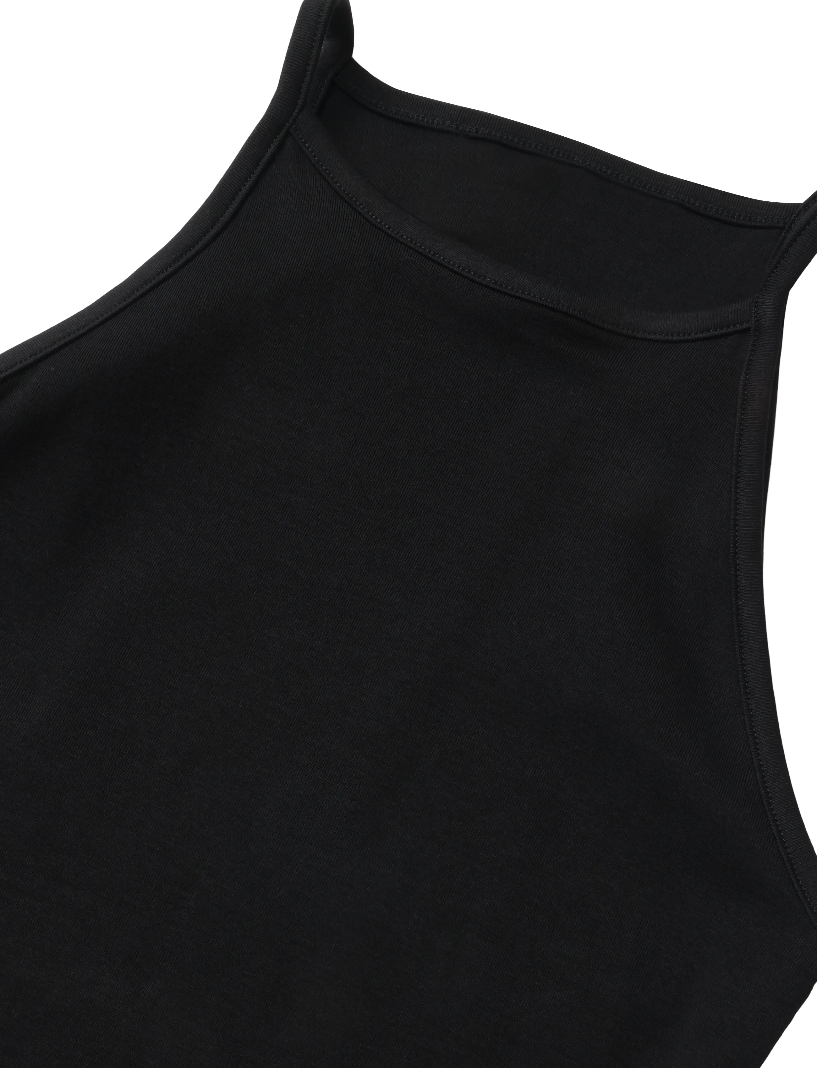 Mango - Halter cotton top - tanktops - black - 4