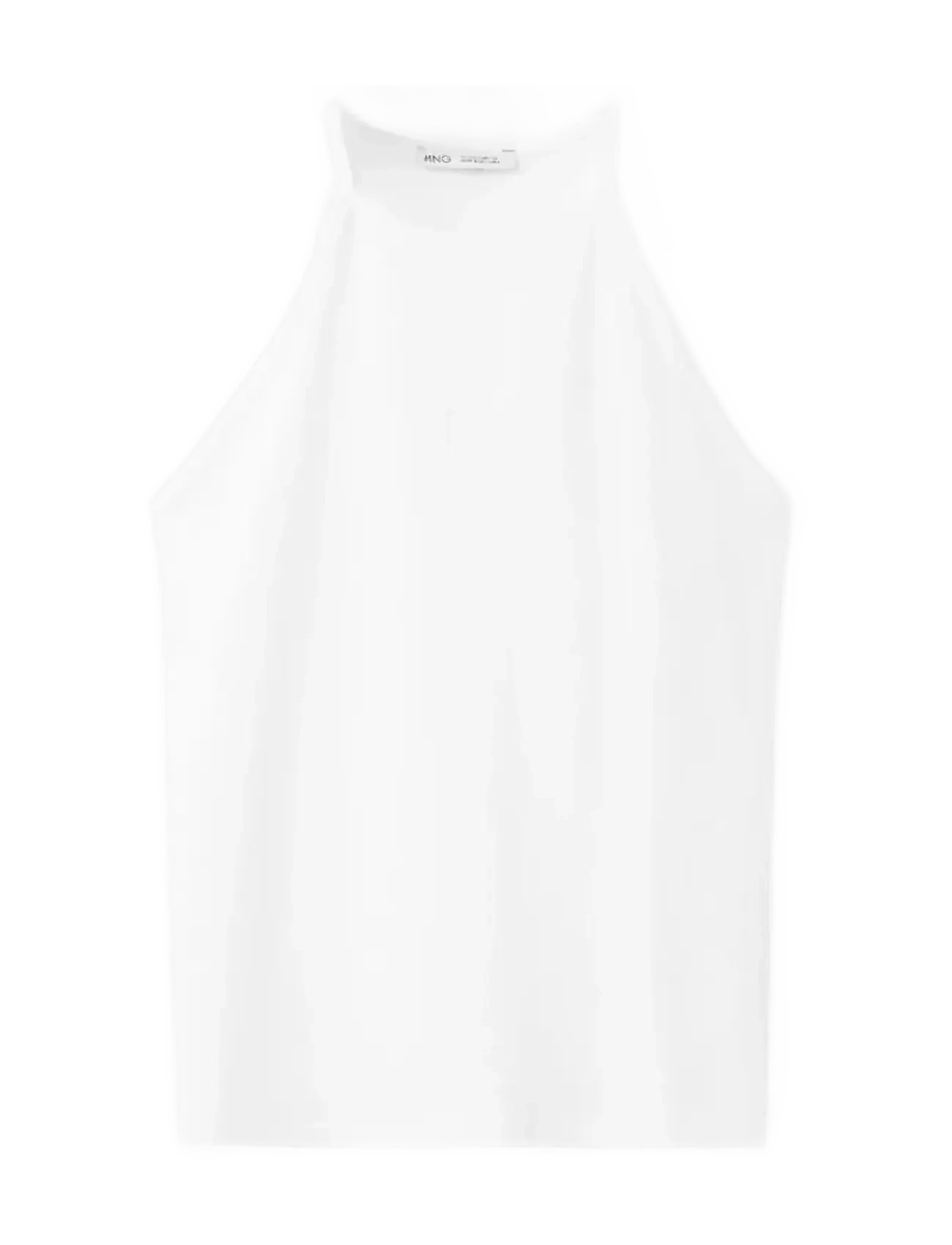 Mango - Halter cotton top - linnen - white - 1