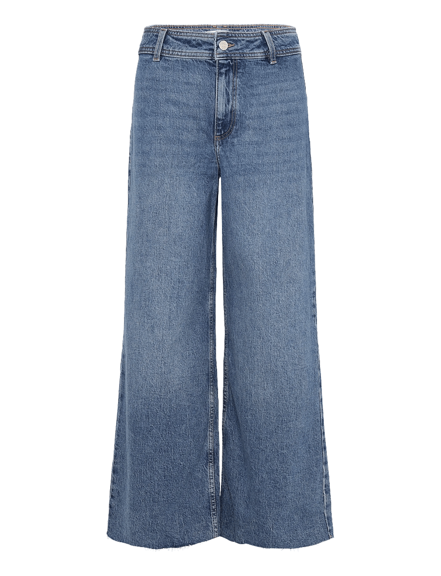 Mango - Catherin culotte high-rise jeans - culottes - open blue - 1