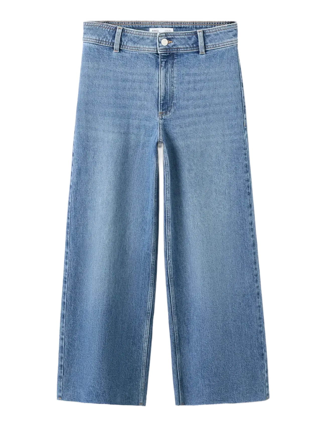 Mango - Catherin culotte high-rise jeans - open blue - 1