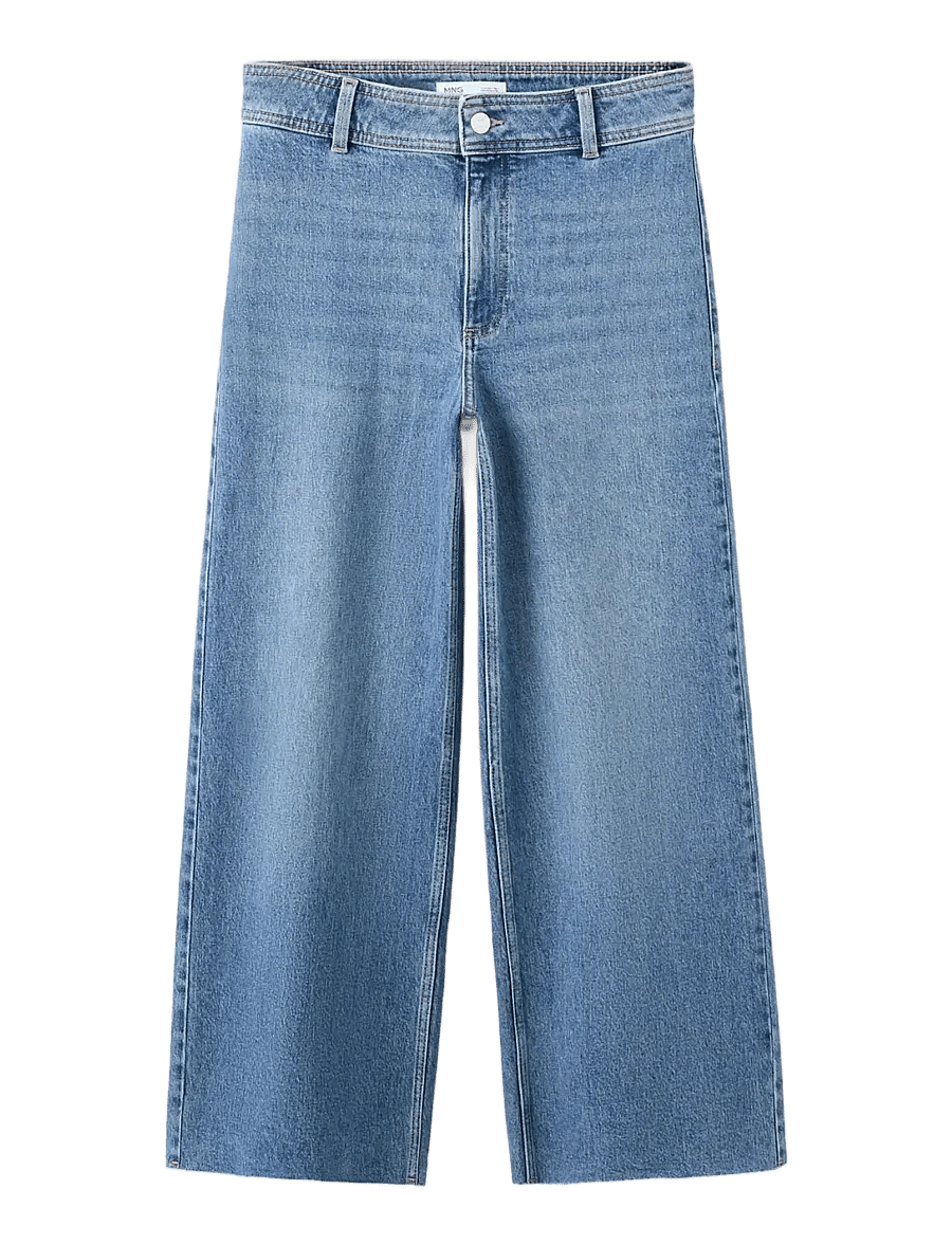 Mango - Catherin culotte high-rise jeans - open blue - 1