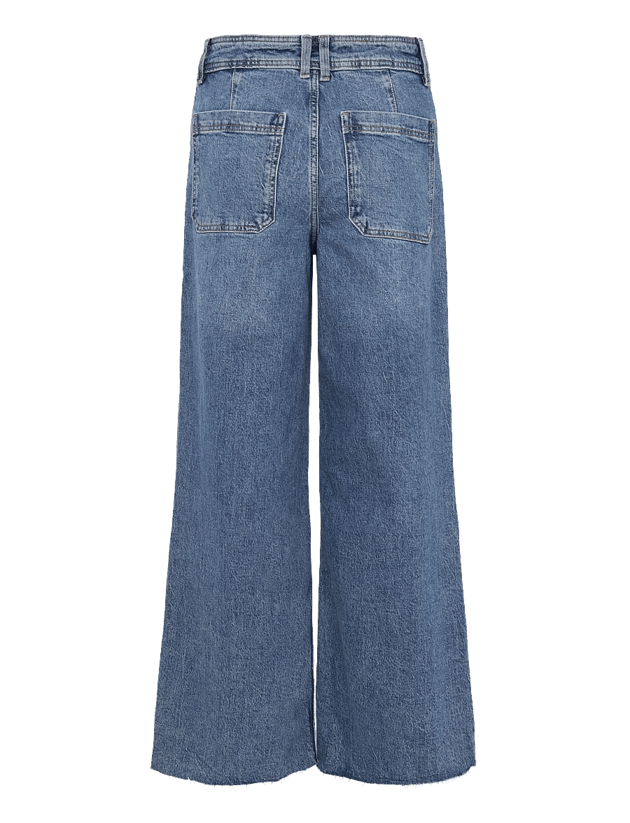 Mango - Catherin culotte high-rise jeans - culottes - open blue - 2