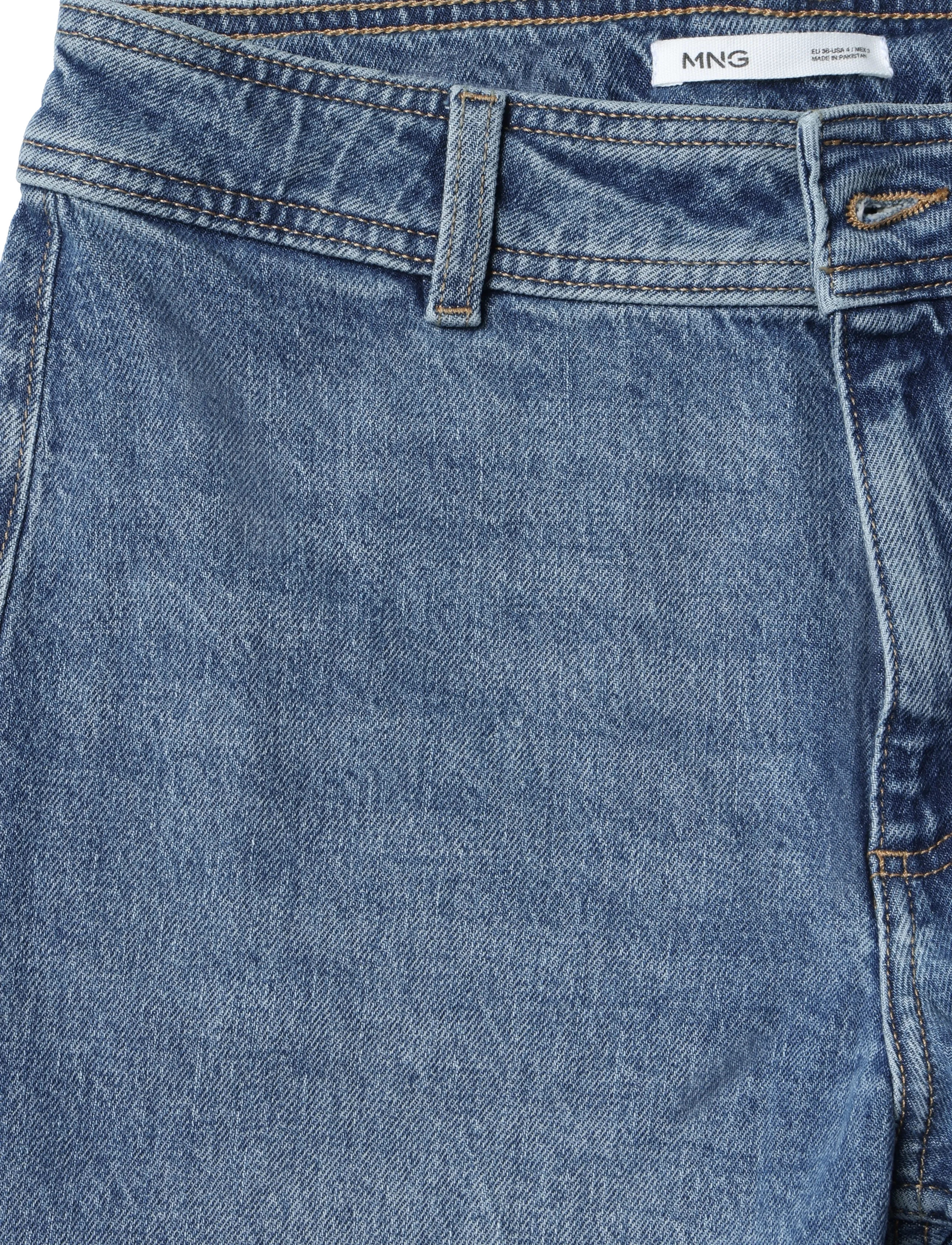 Mango - Catherin culotte high-rise jeans - culottes - open blue - 4