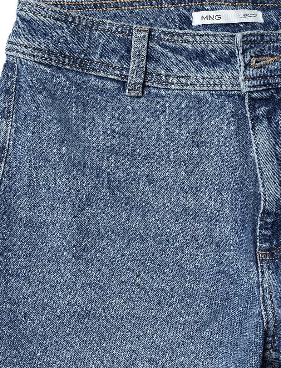 Mango - Catherin culotte high-rise jeans - culottes - open blue - 4