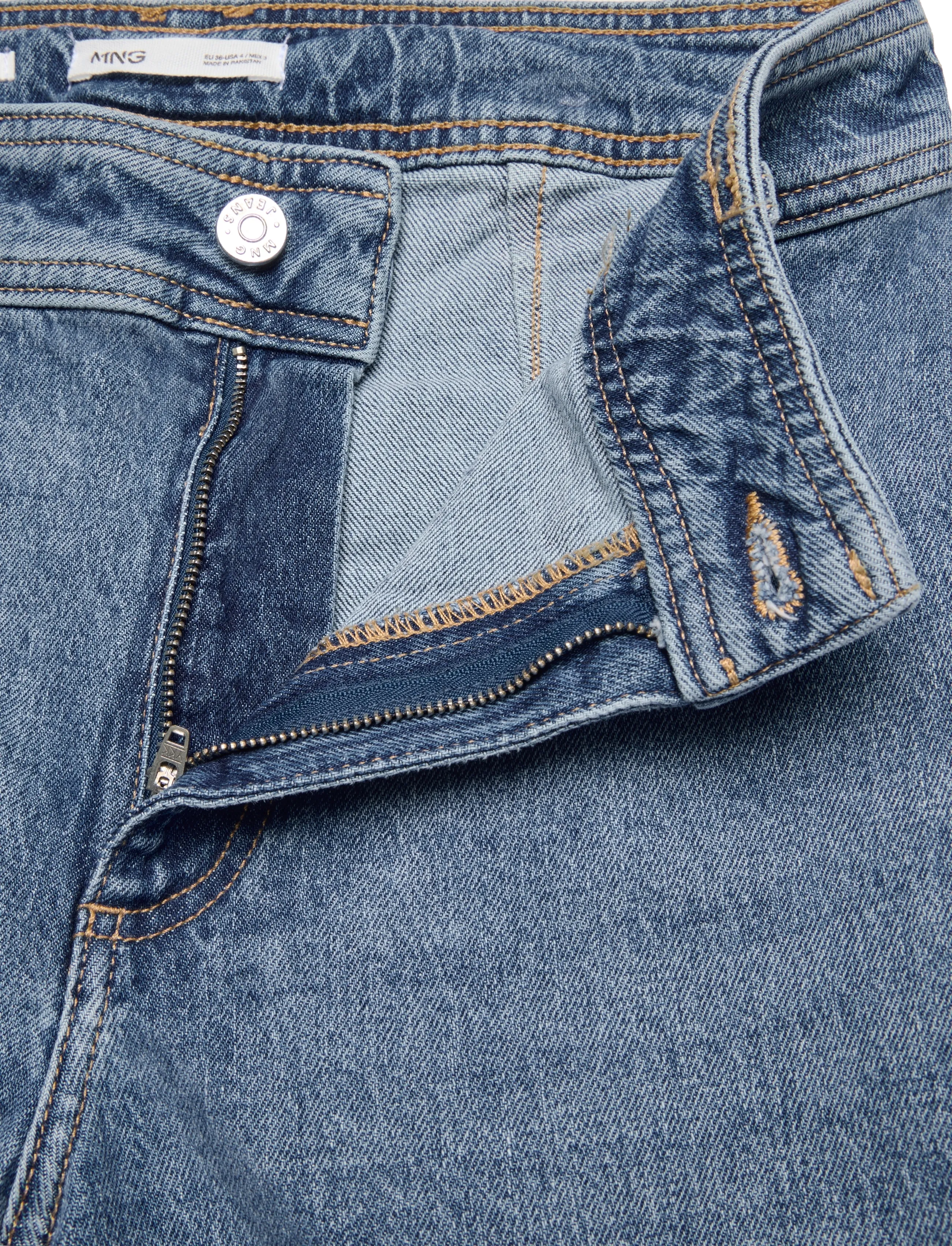 Mango - Catherin culotte high-rise jeans - culottes - open blue - 5